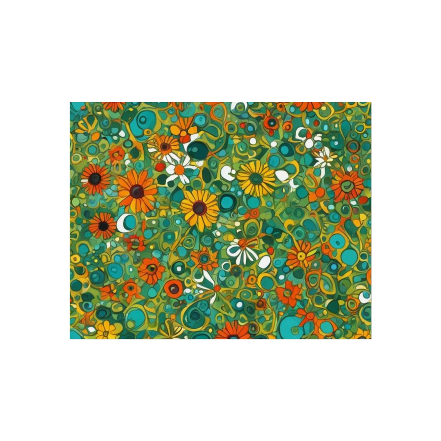 Vibrant Floral Glicée Poster. Various sizes.