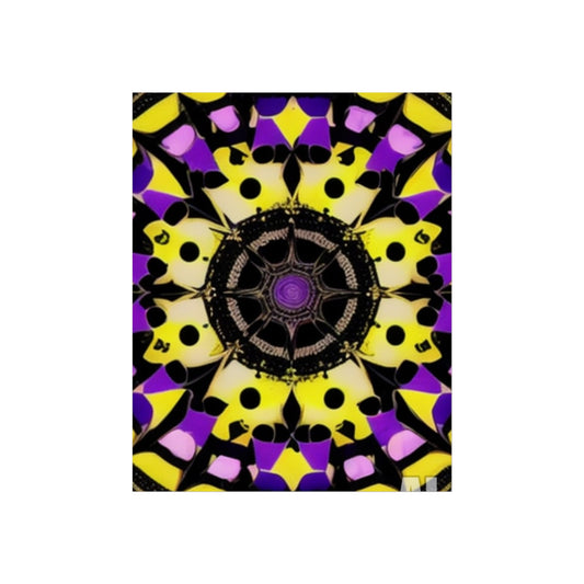Vibrant Mandala Glicée Poster.