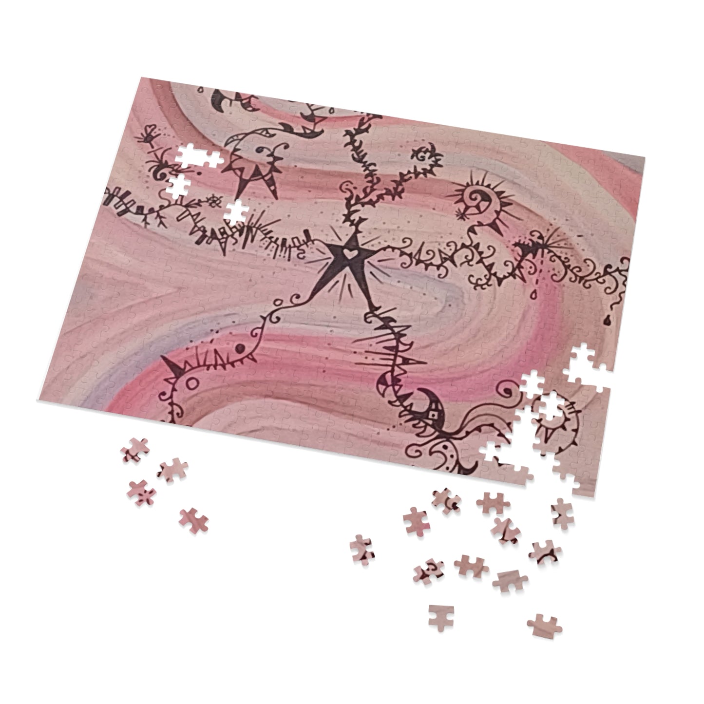 THEN YOU GROW UP.  30 - 2000 pieces Puzzle, Pink  Abstract Art