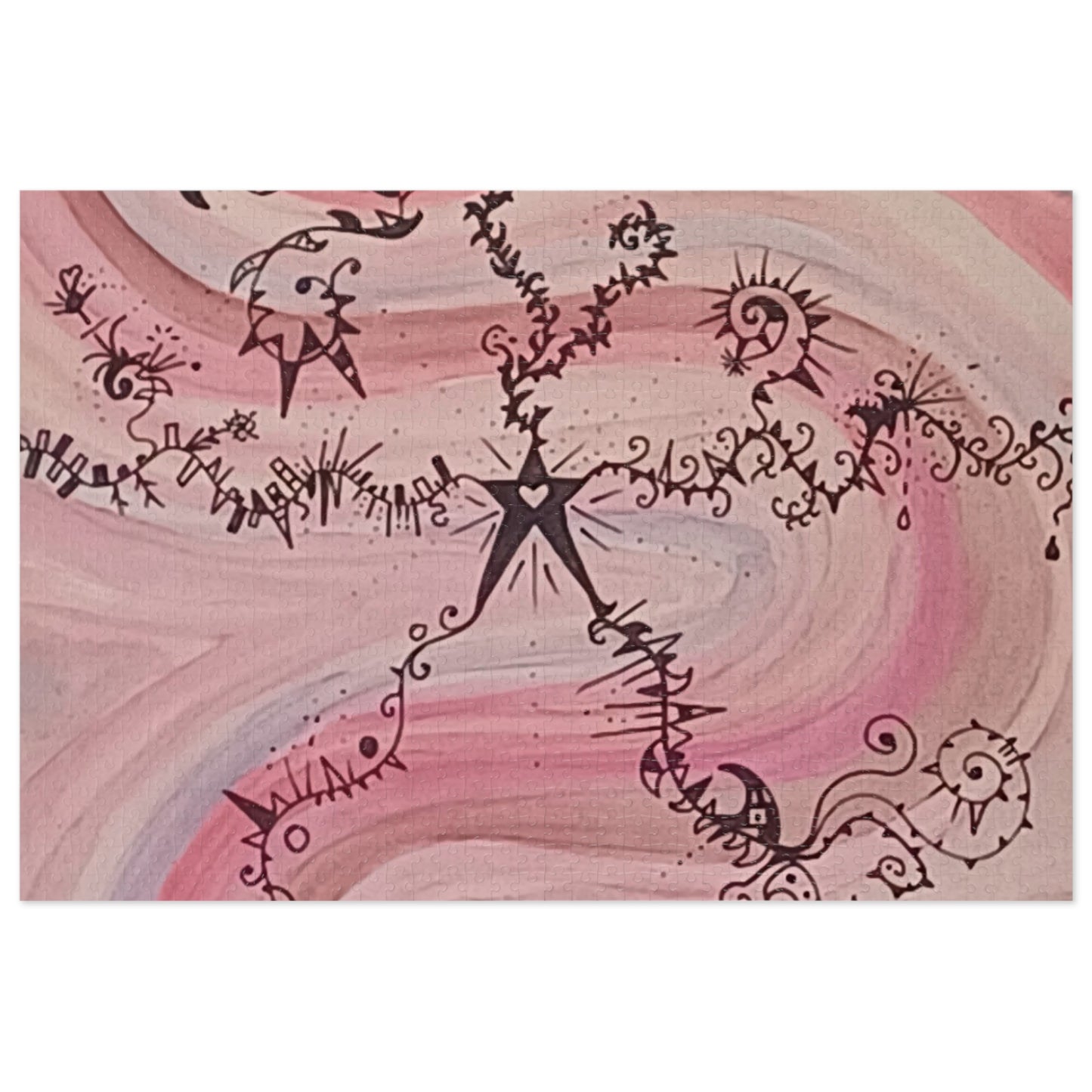 THEN YOU GROW UP.  30 - 2000 pieces Puzzle, Pink  Abstract Art