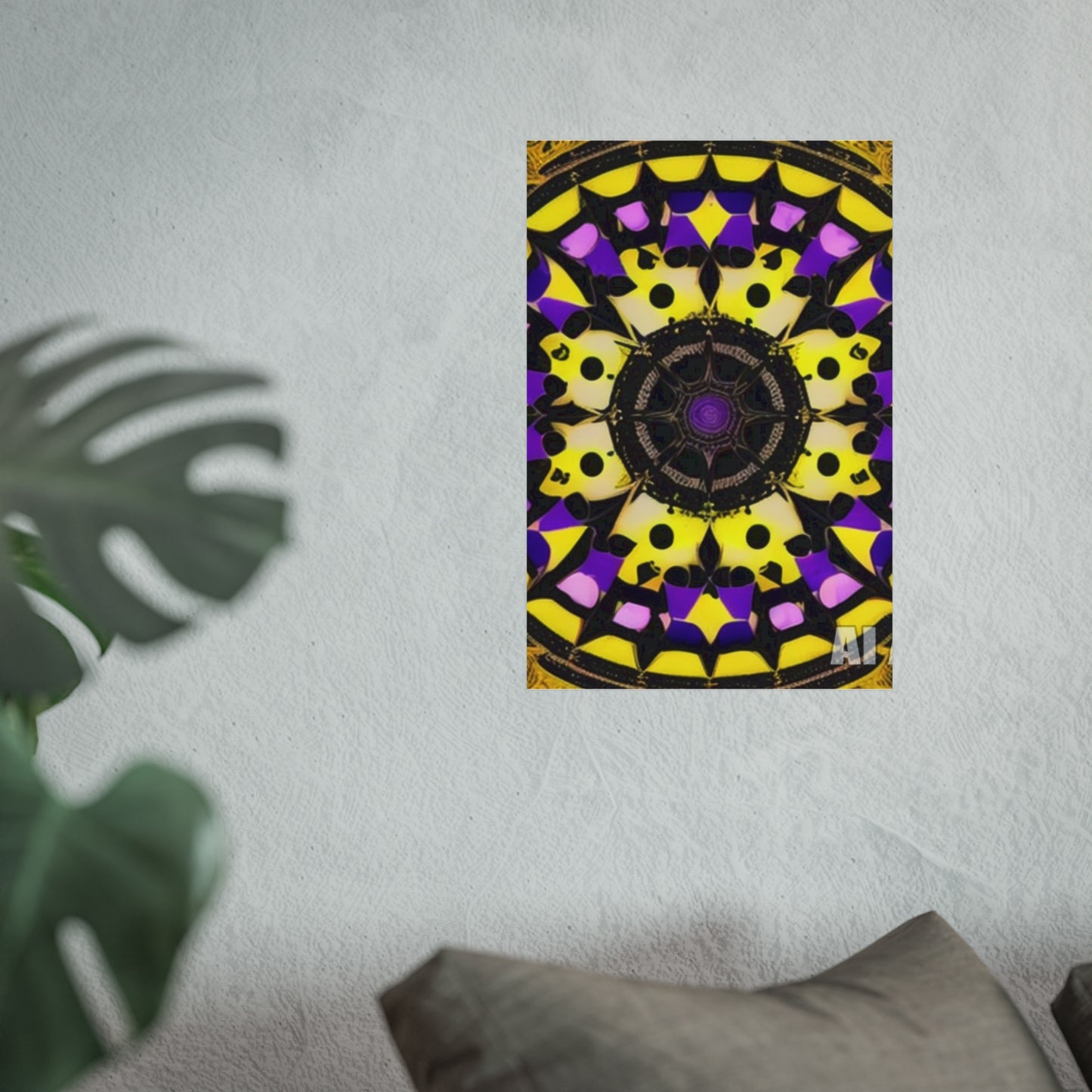 Vibrant Mandala Glicée Poster.