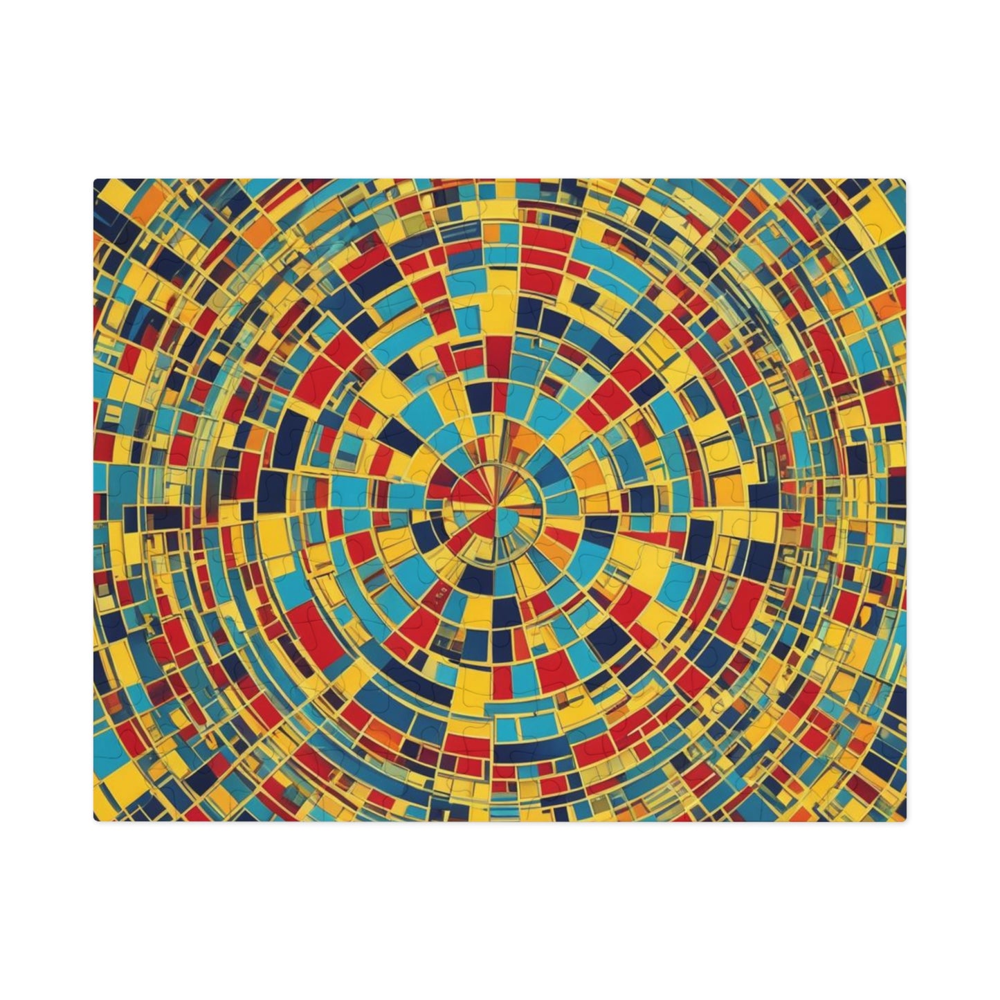 Colorful Abstract Puzzle with Tin various sizes.