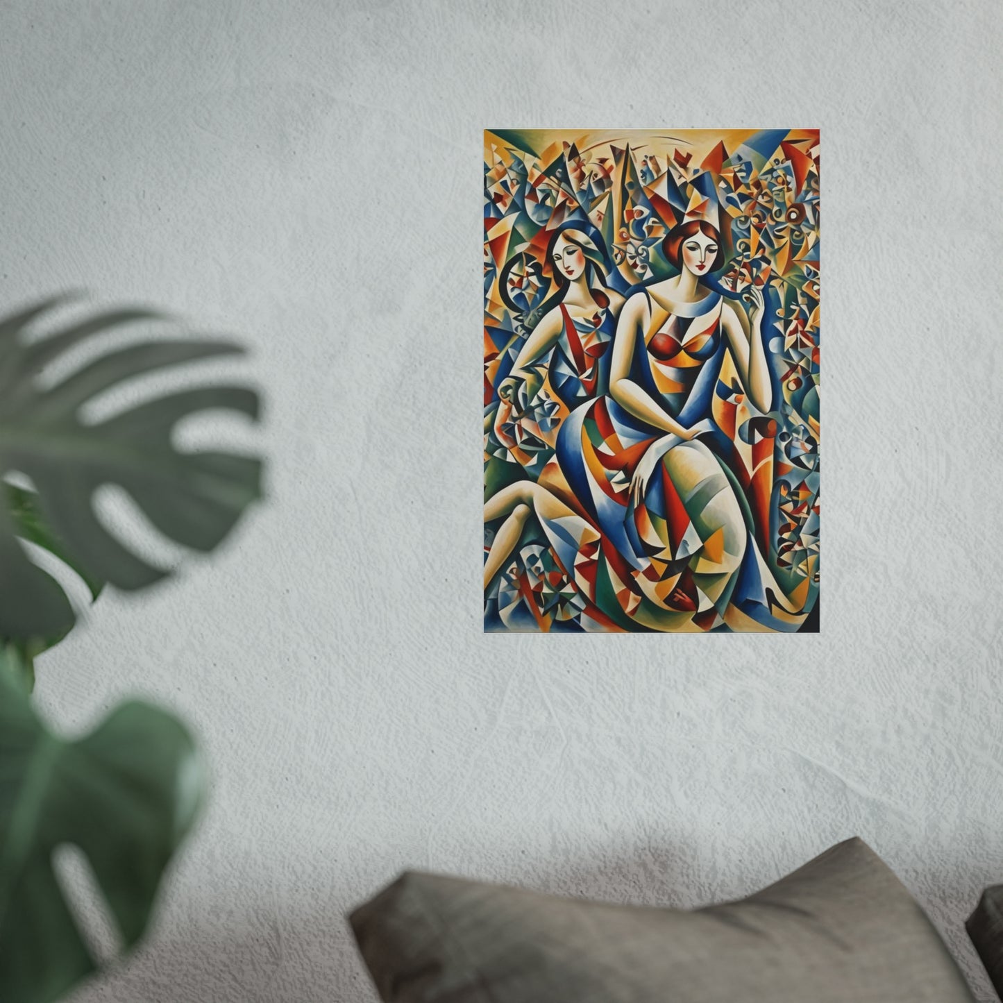 Cubiod 2 ladies Glicée Poster various sizes.