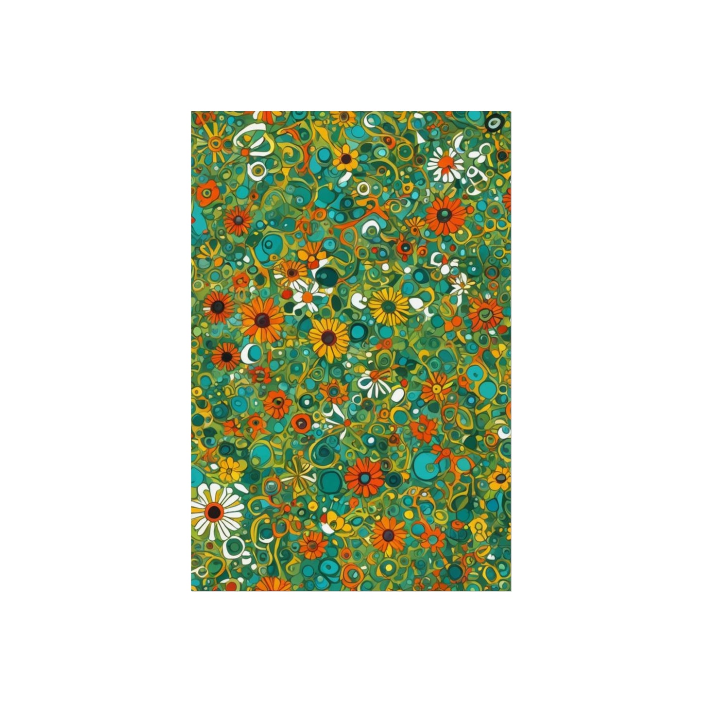 Vibrant Floral Glicée Poster. Various sizes.