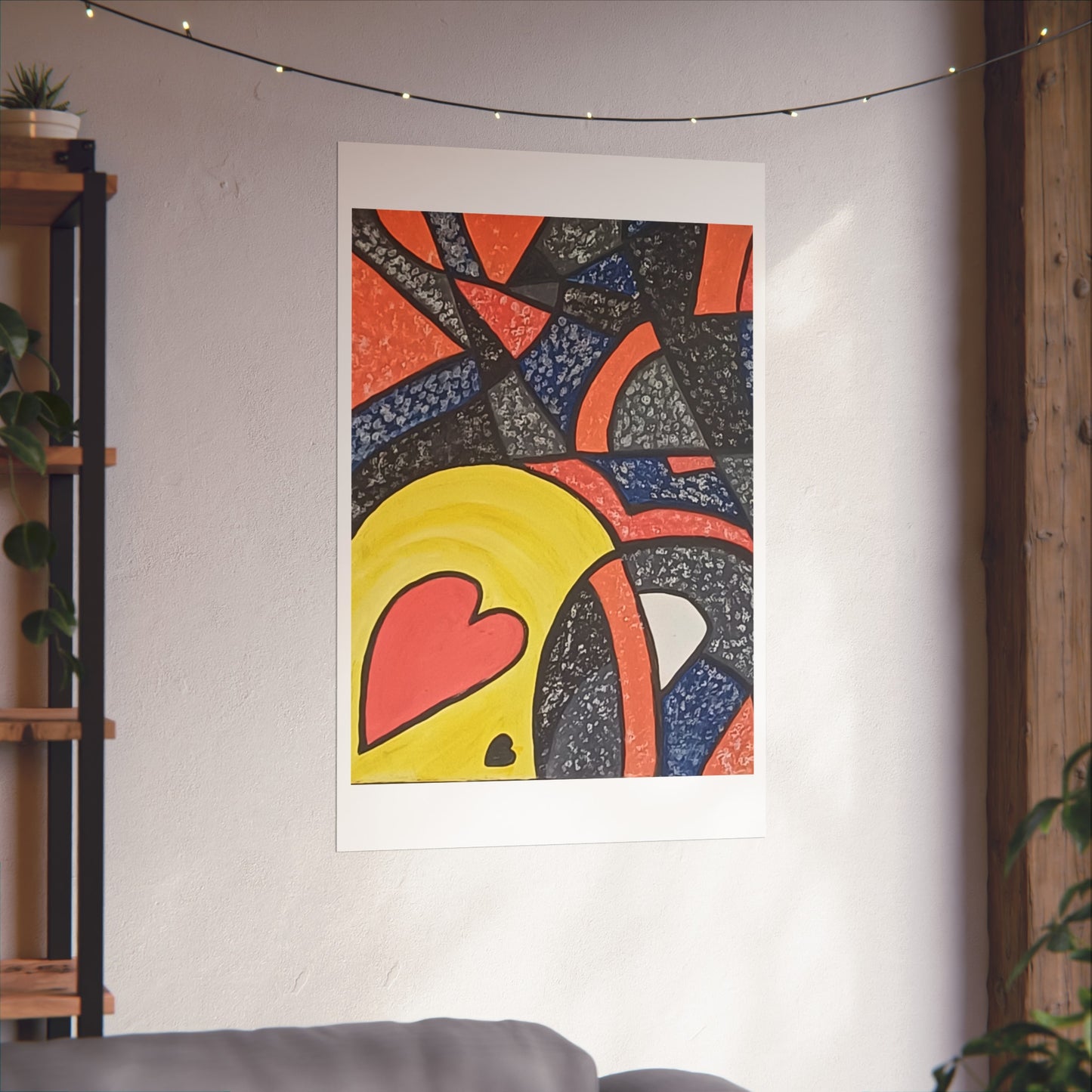 2 HEARTS. Vibrant Abstract Fine Art Print