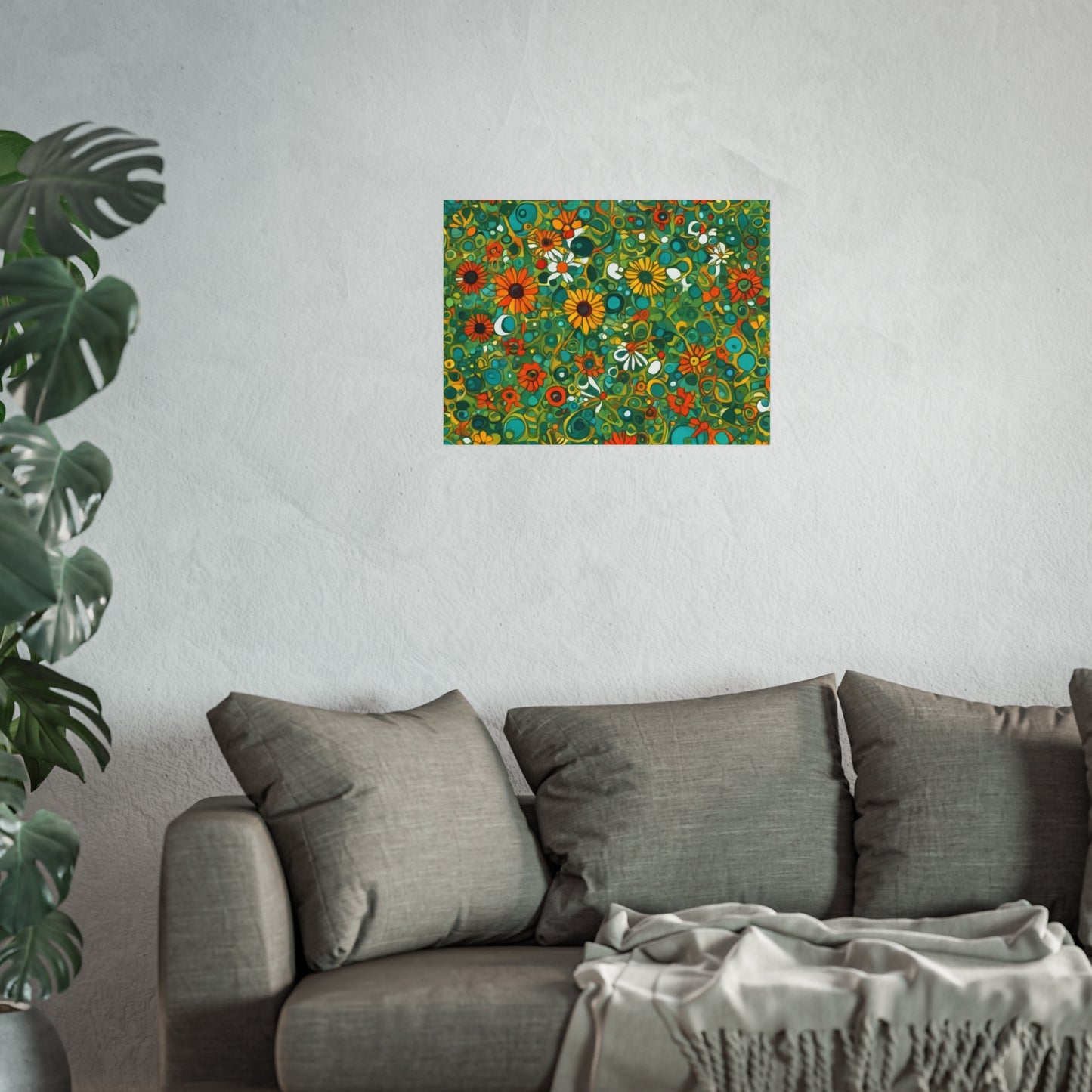 Vibrant Floral Glicée Poster. Various sizes.