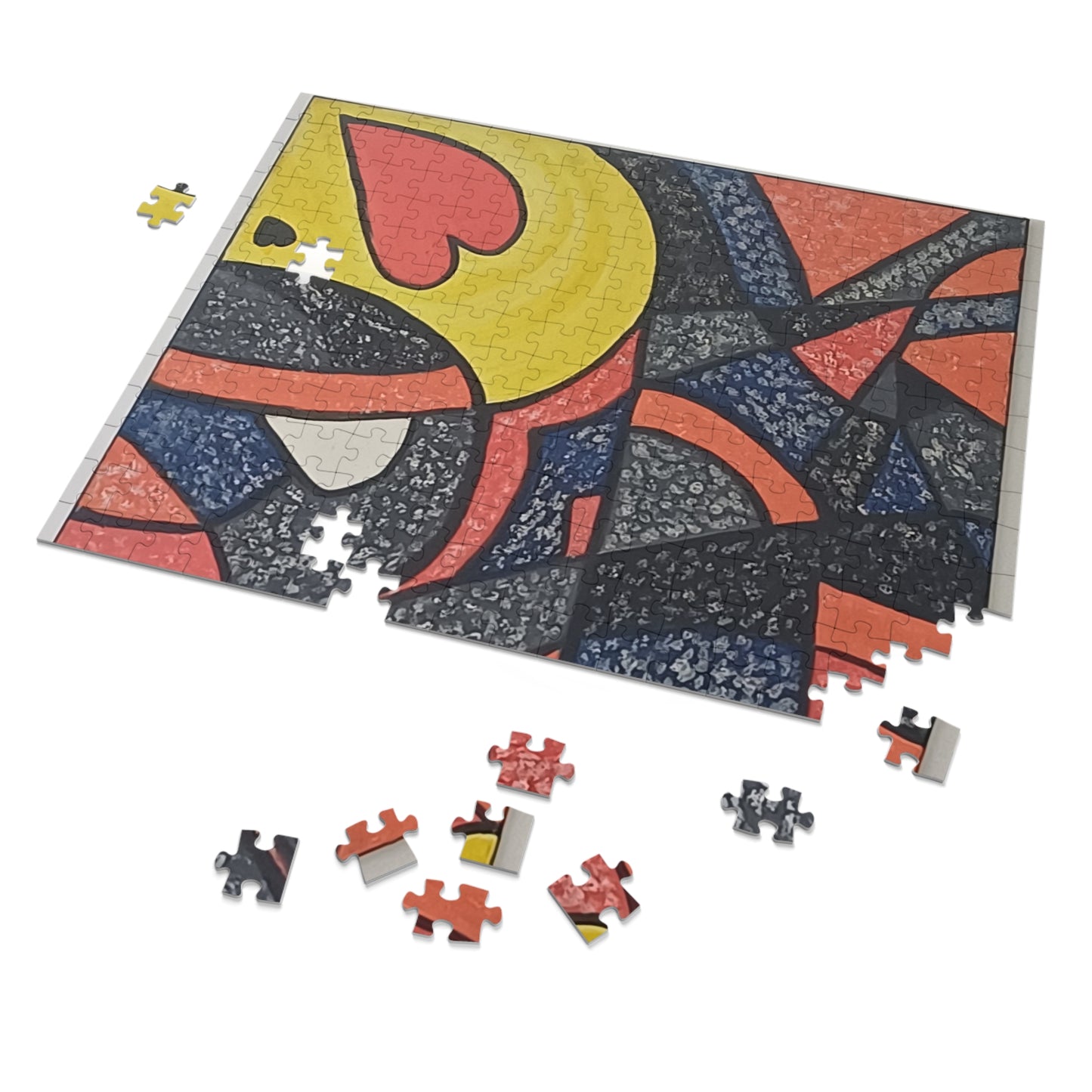2 HEARTS  30 - 2000 pieces Abstract Puzzle in Tin.
