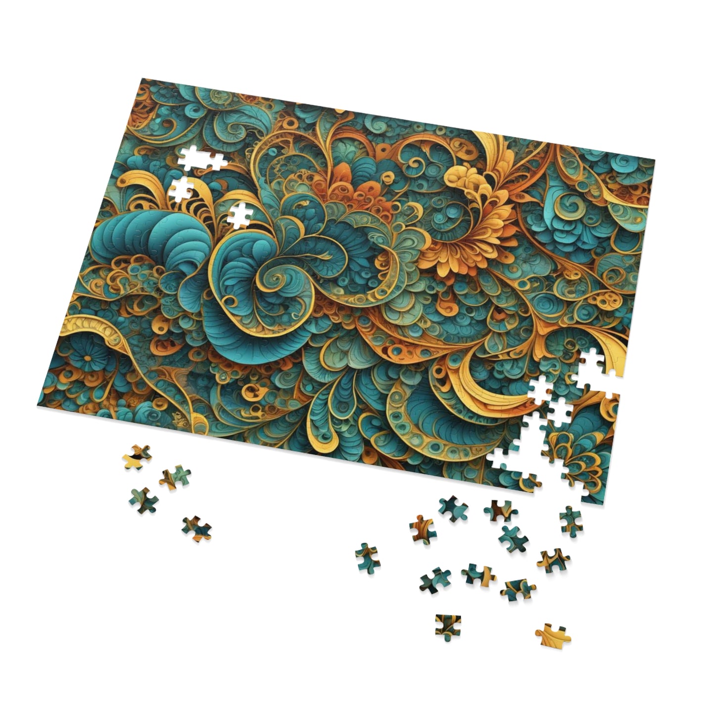 Vibrant Swirl 30 - 2000 piece Jigsaw Puzzle with Tin