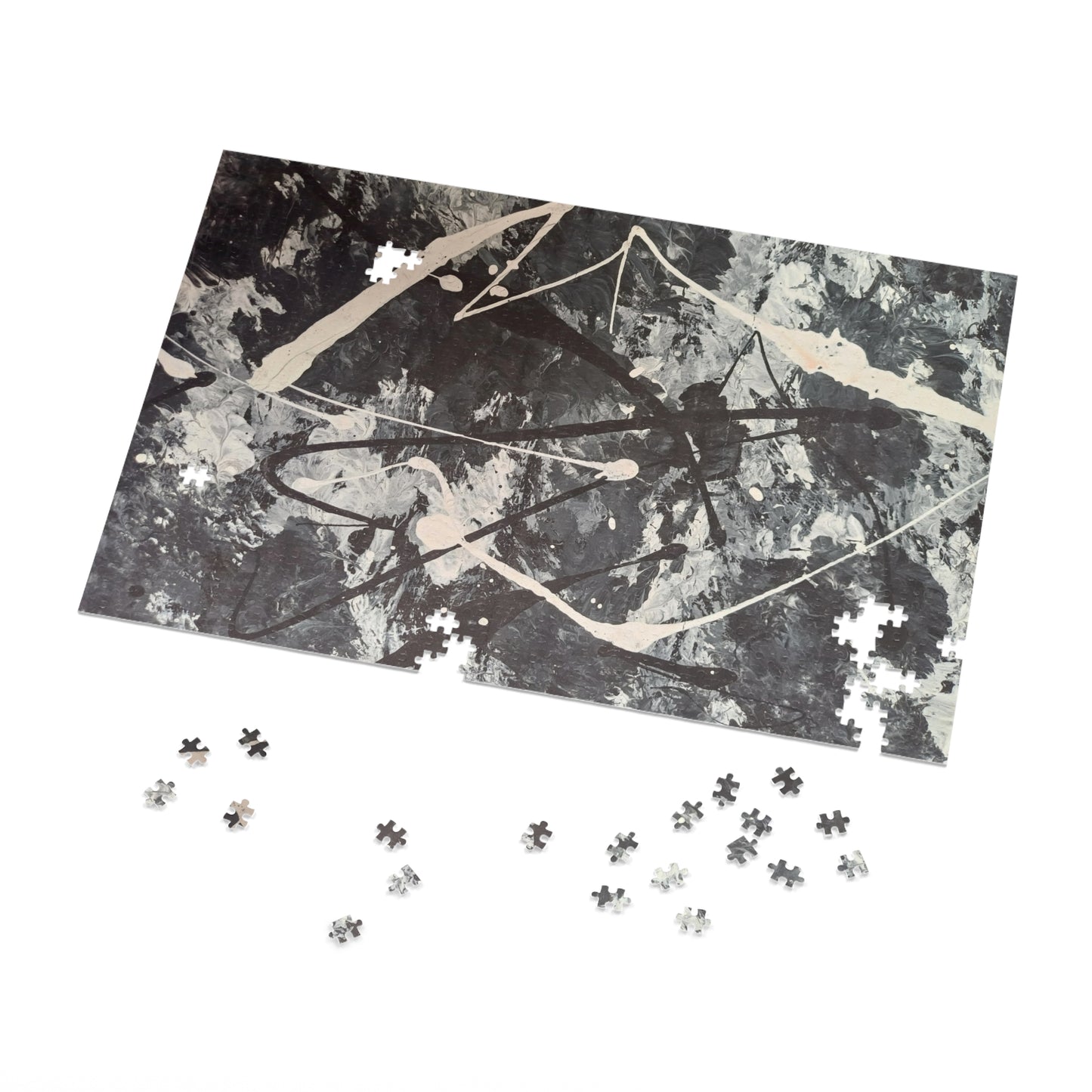 Abstract Black & White Jigsaw Puzzle with Tin - Upto 2000 pieces