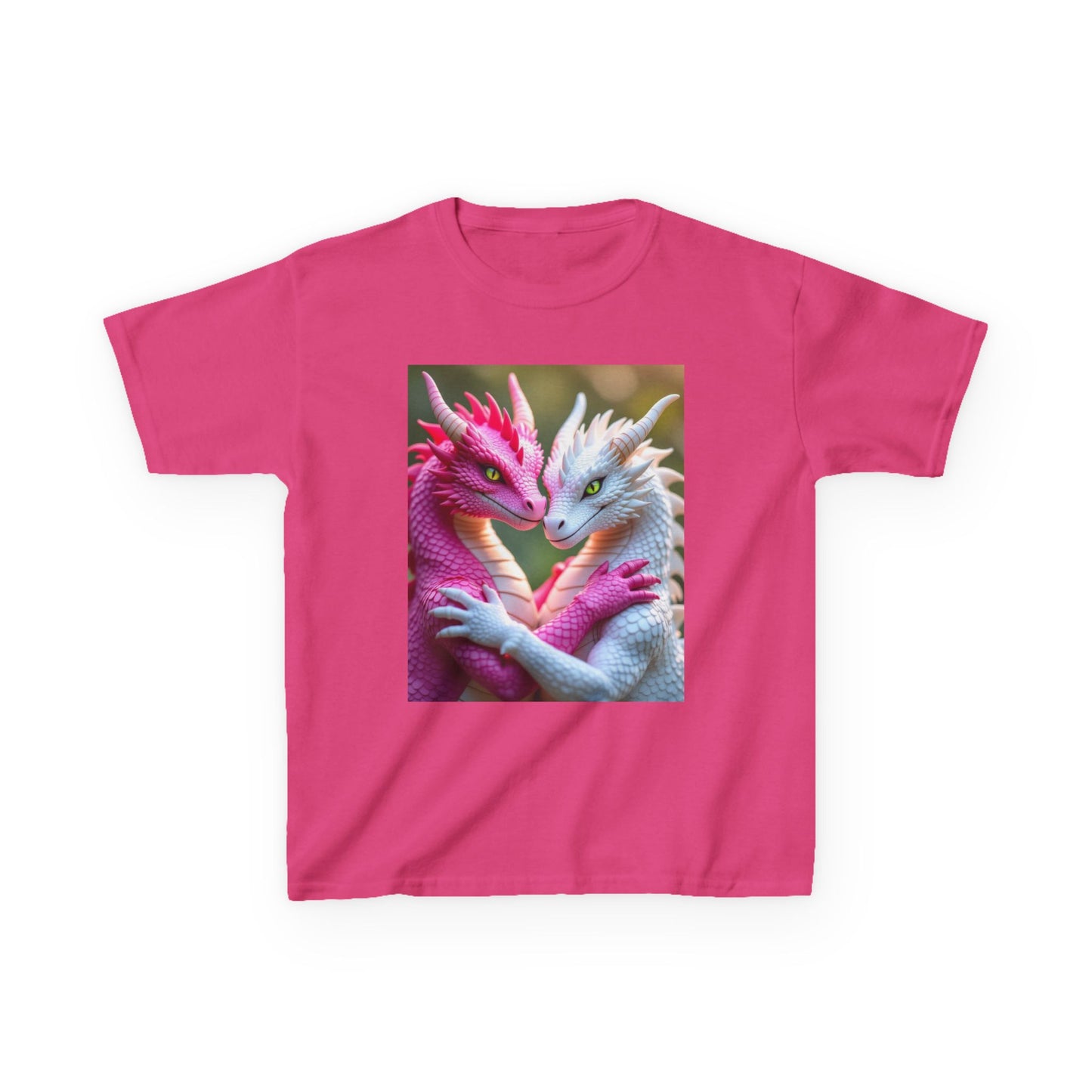 Pink & White Dragons. Fantasy kids T-shirts Kids.