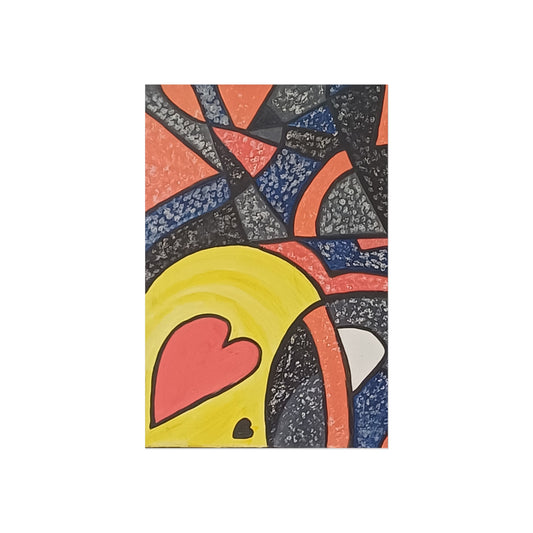 2 HEARTS. Vibrant Abstract Fine Art Print