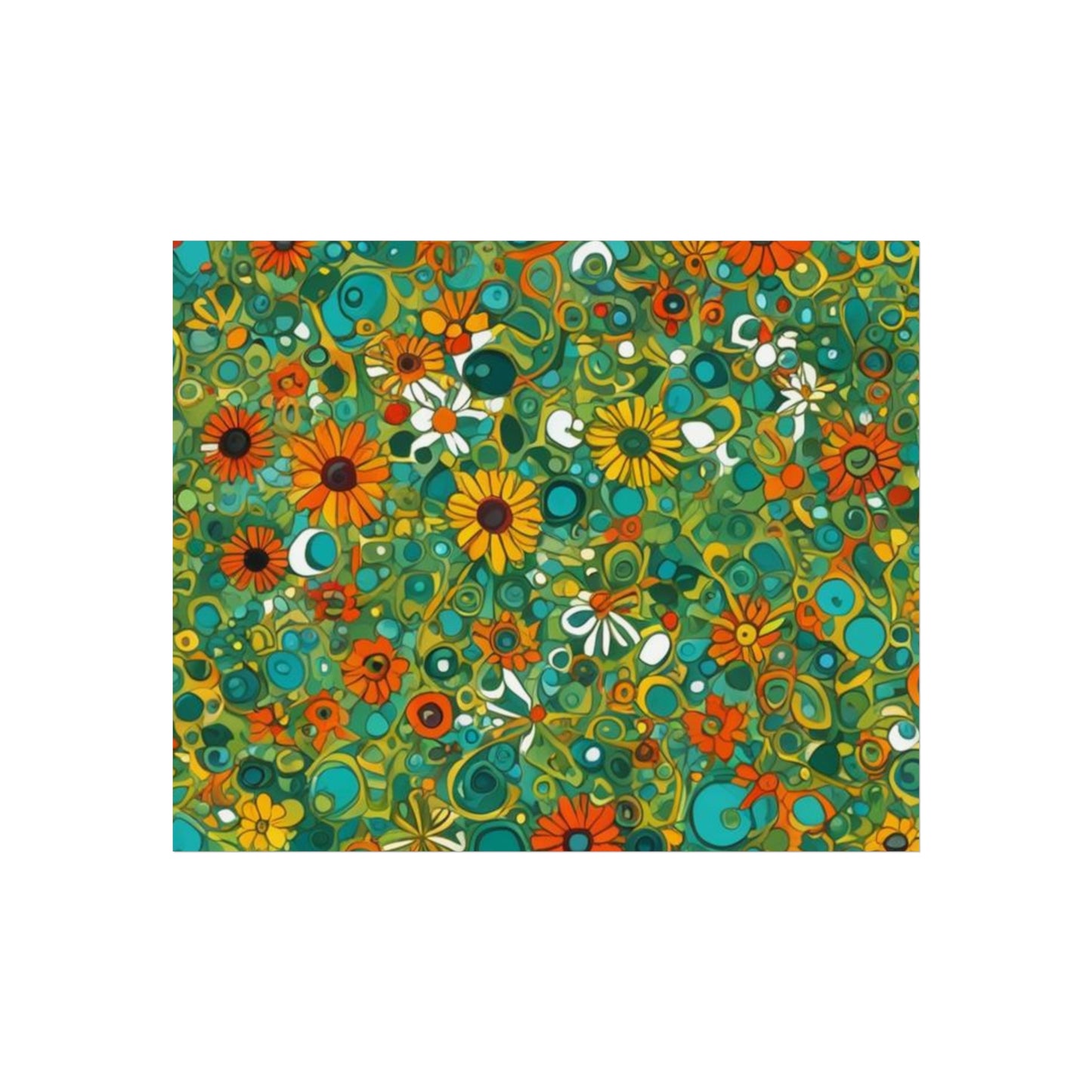 Vibrant Floral Glicée Poster. Various sizes.