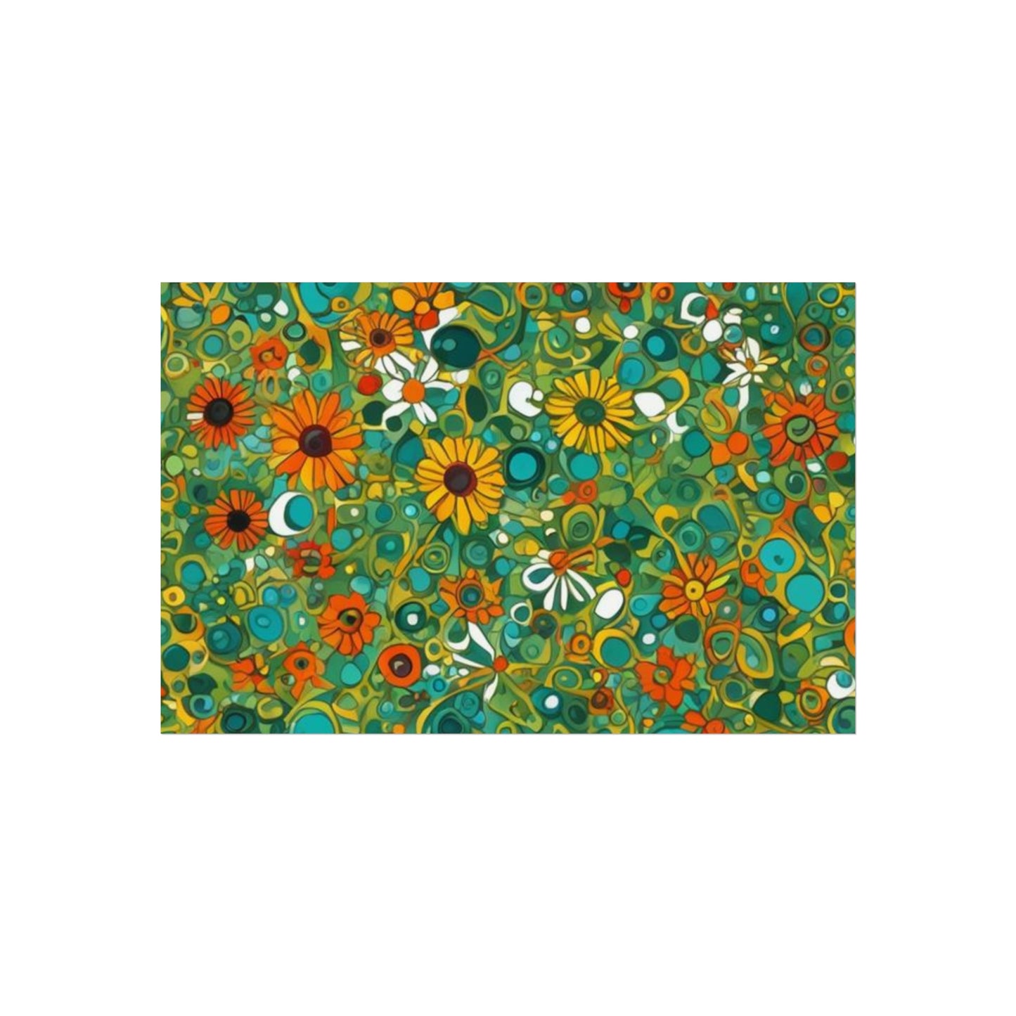 Vibrant Floral Glicée Poster. Various sizes.