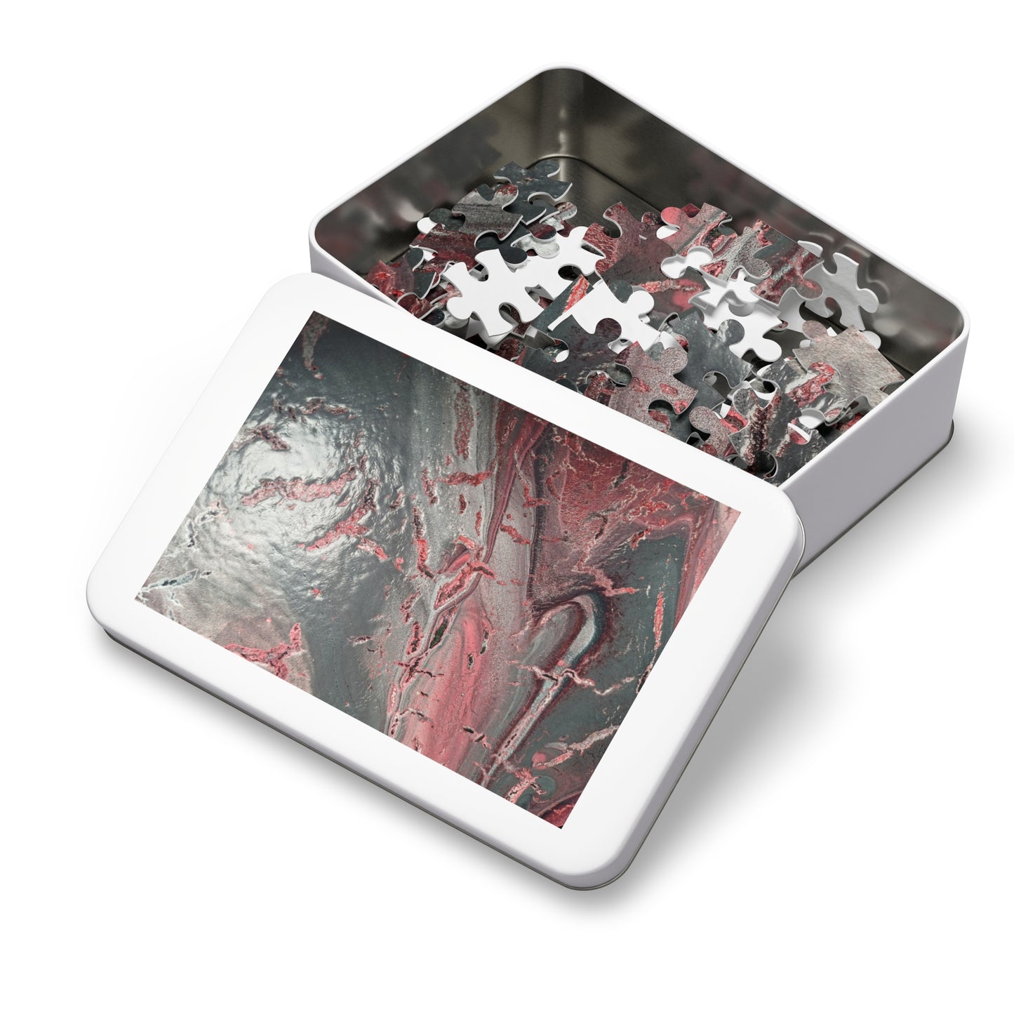 Elegant Grey & Pink Jigsaw Puzzle with Tin - Upto 2000 pieces