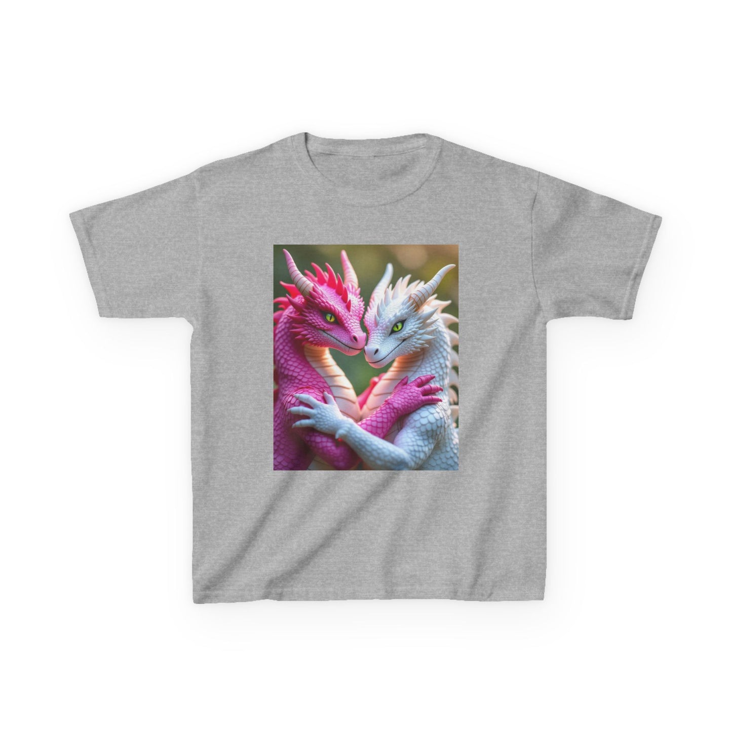 Pink & White Dragons. Fantasy kids T-shirts Kids.