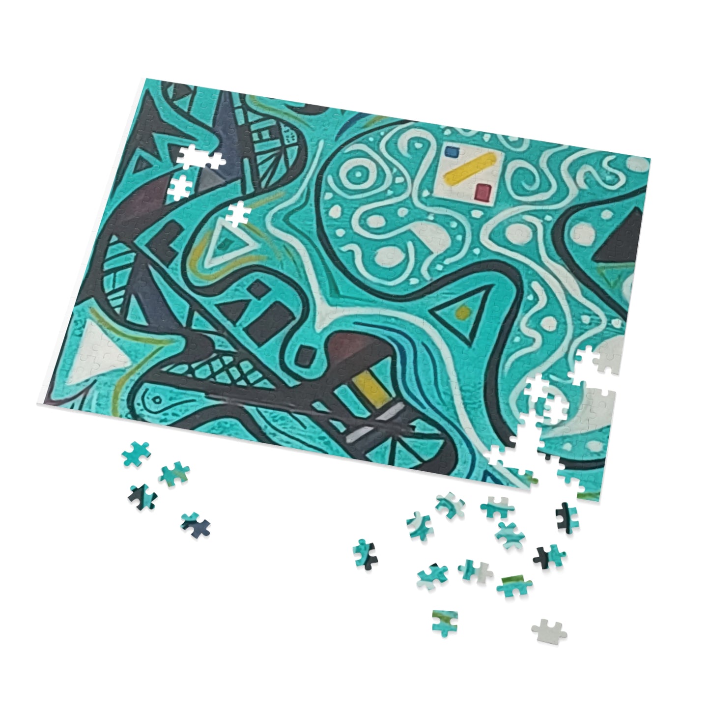 5.   Upto 2000 piece Abstract Jigsaw Puzzle with Tin