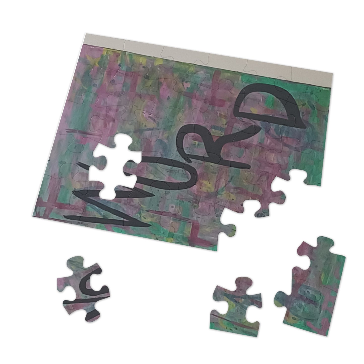 4 LETTER WORD 6 variants upto 2000 piece Abstract Art Jigsaw Puzzle with Tin.