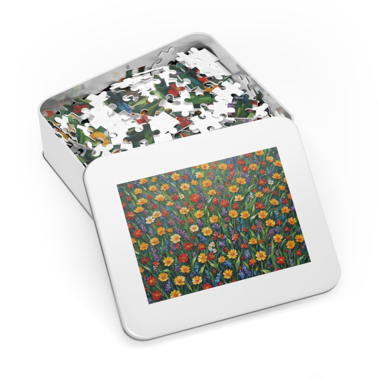 In Bloom Jigsaw Puzzle with Tin.