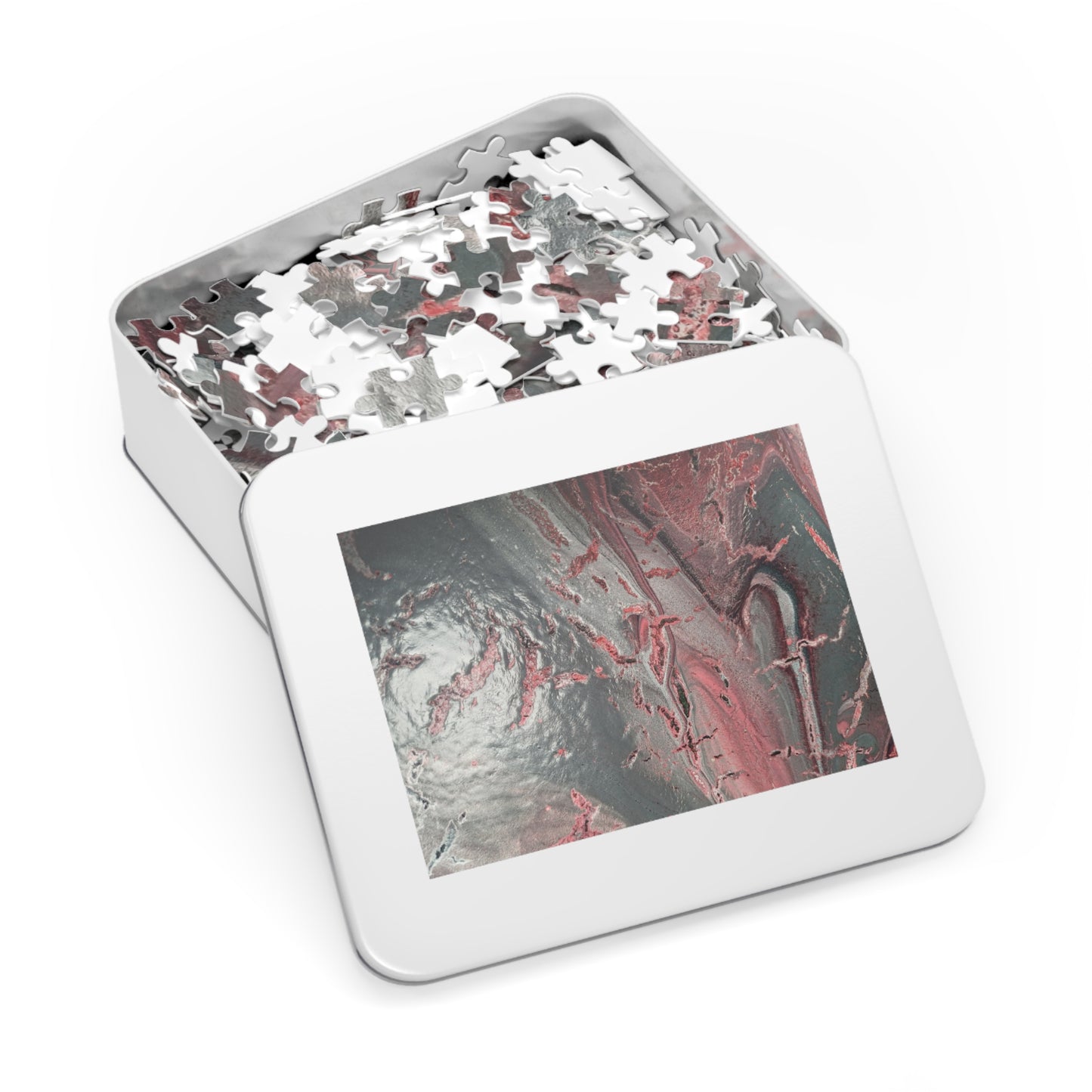 Elegant Grey & Pink Jigsaw Puzzle with Tin - Upto 2000 pieces