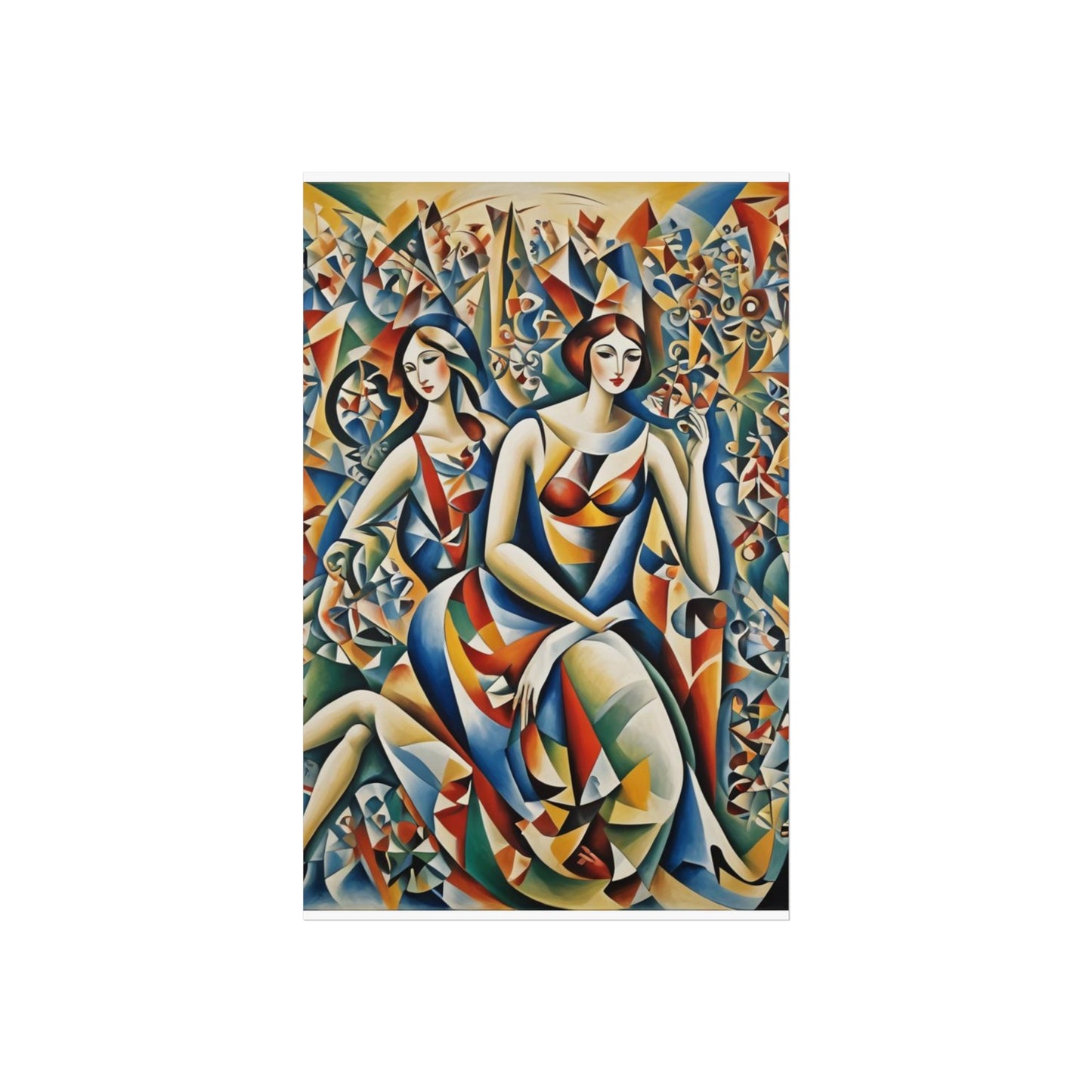 Cubiod 2 ladies Glicée Poster various sizes.