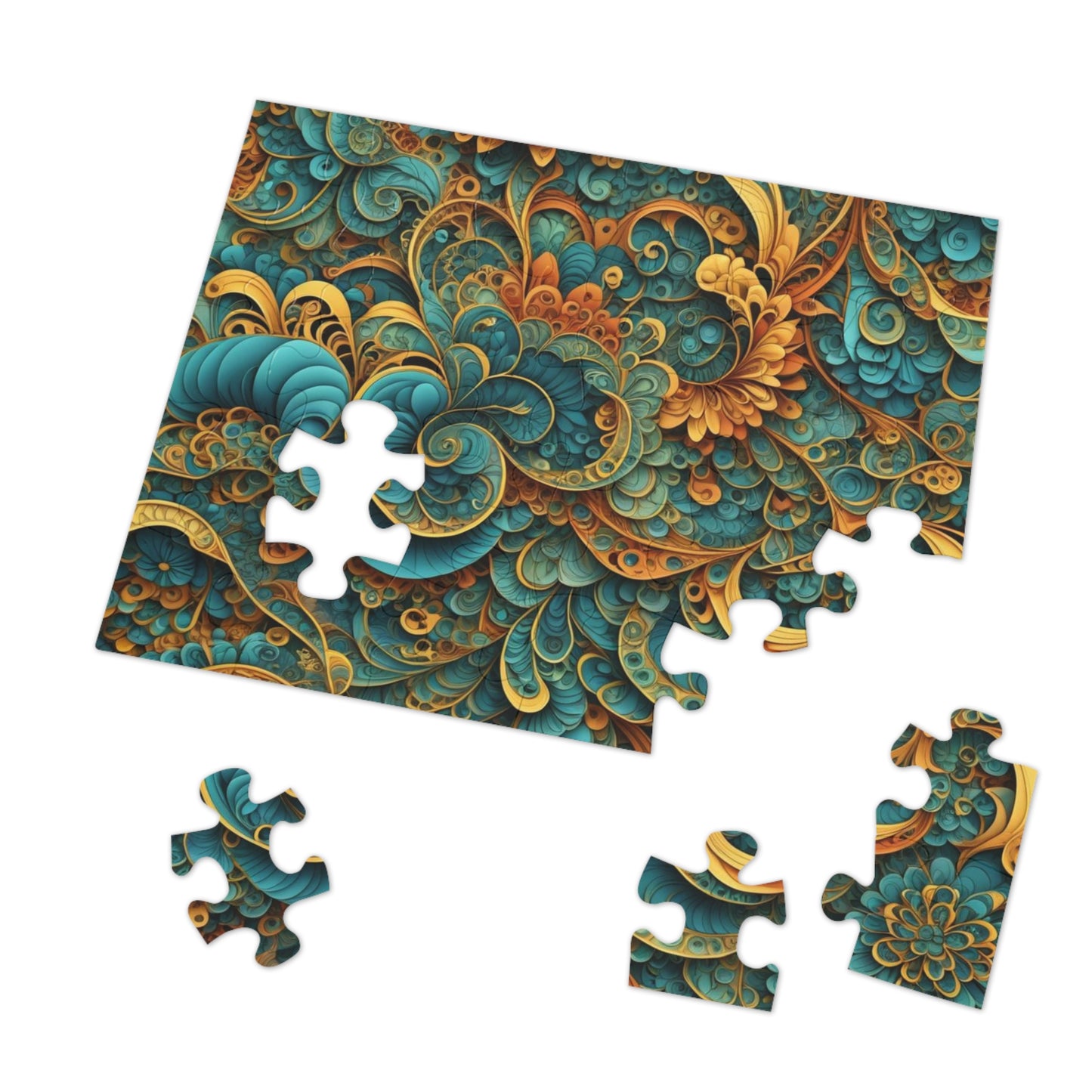 Vibrant Swirl 30 - 2000 piece Jigsaw Puzzle with Tin