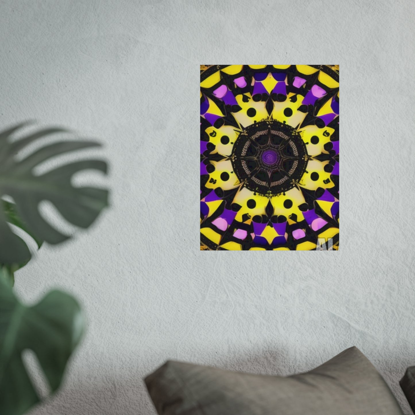 Vibrant Mandala Glicée Poster.