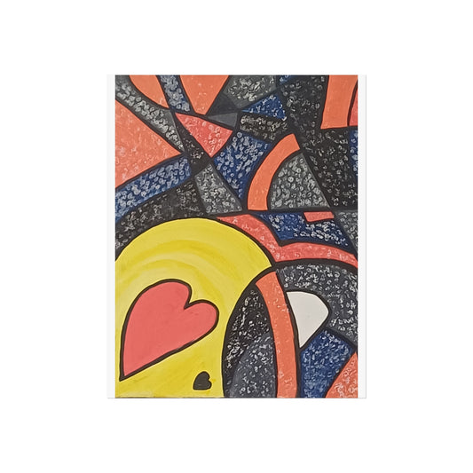 2 HEARTS. Vibrant Abstract Fine Art Print