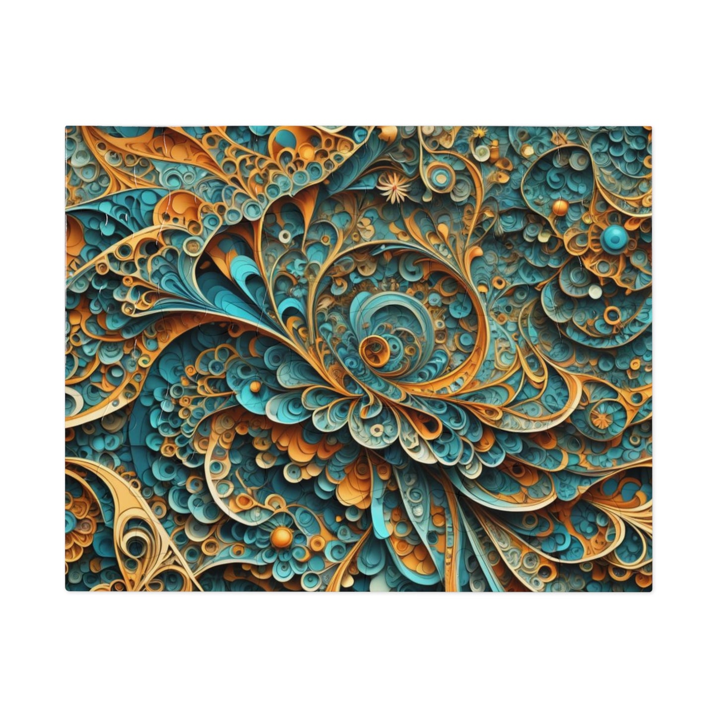 Fractal Wave Jigsaw Puzzle with Tin, upto  2000 pieces