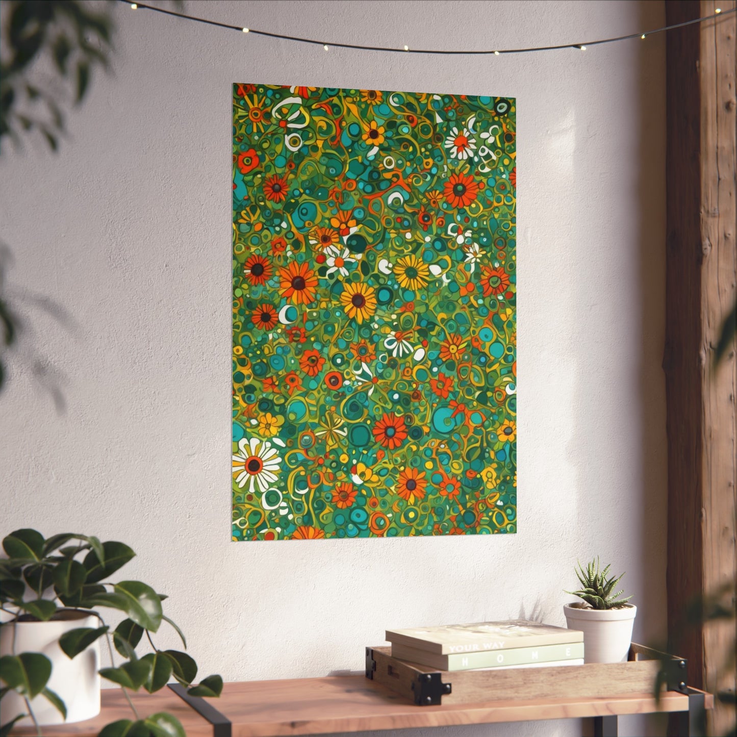 Vibrant Floral Glicée Poster. Various sizes.