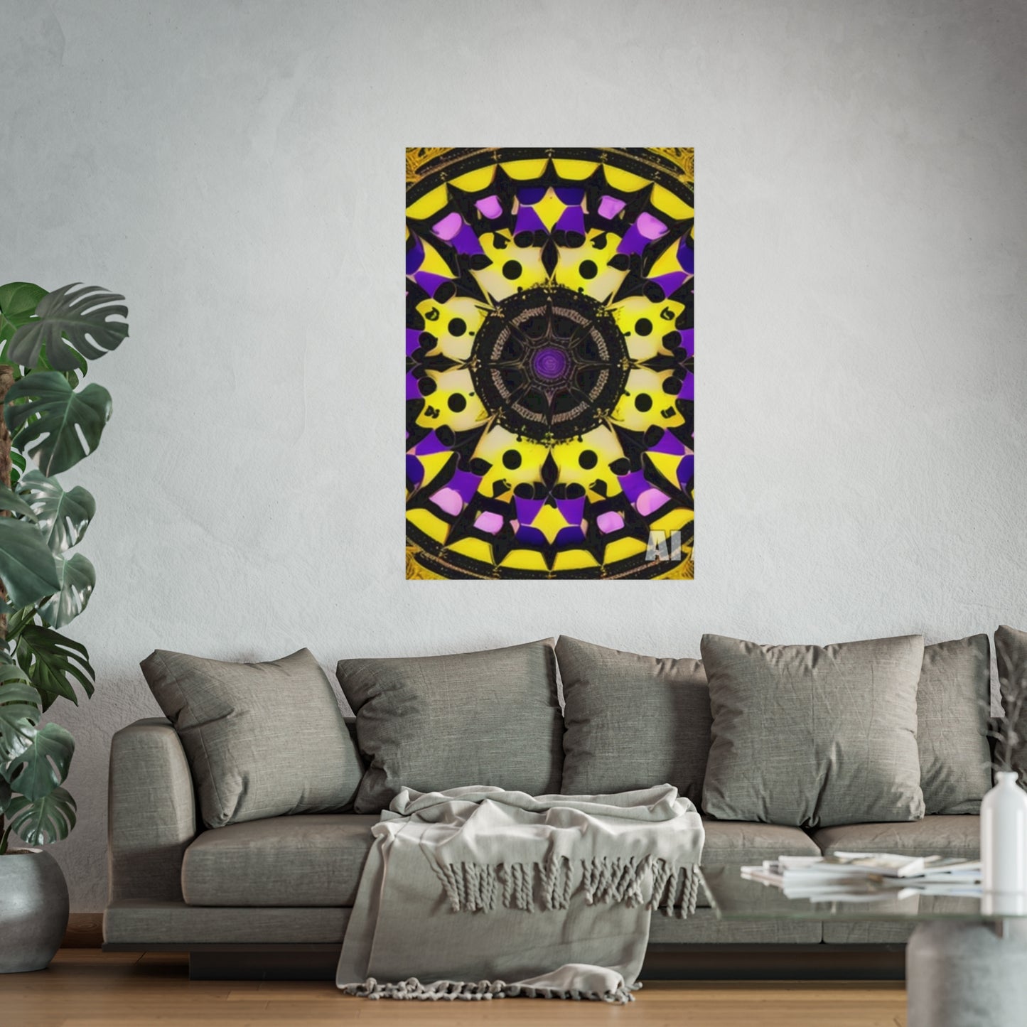 Vibrant Mandala Glicée Poster.