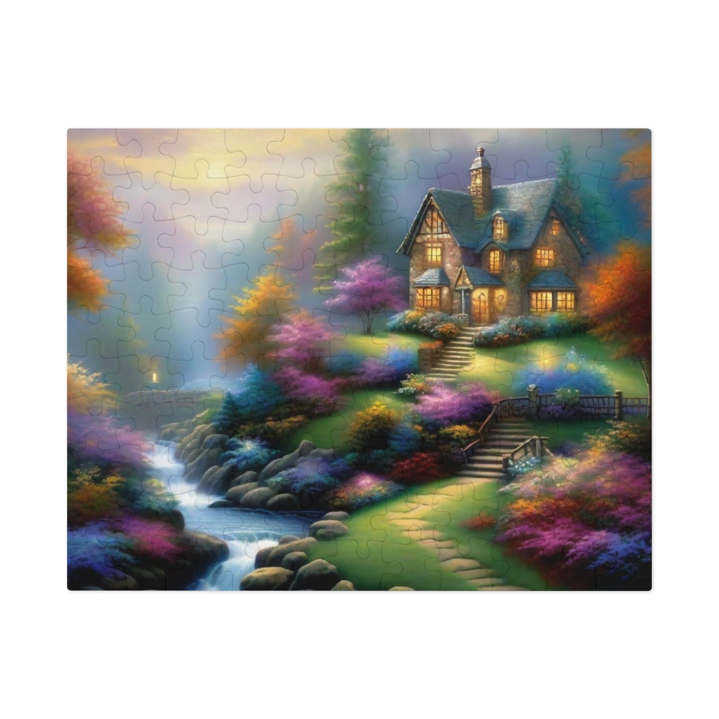 Cozy Rustic cabin puzzle with Tin