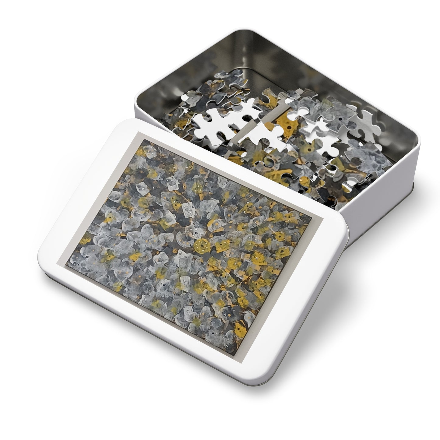 YELLOW  30 - 2000 piece Abstract Puzzle with Tin.