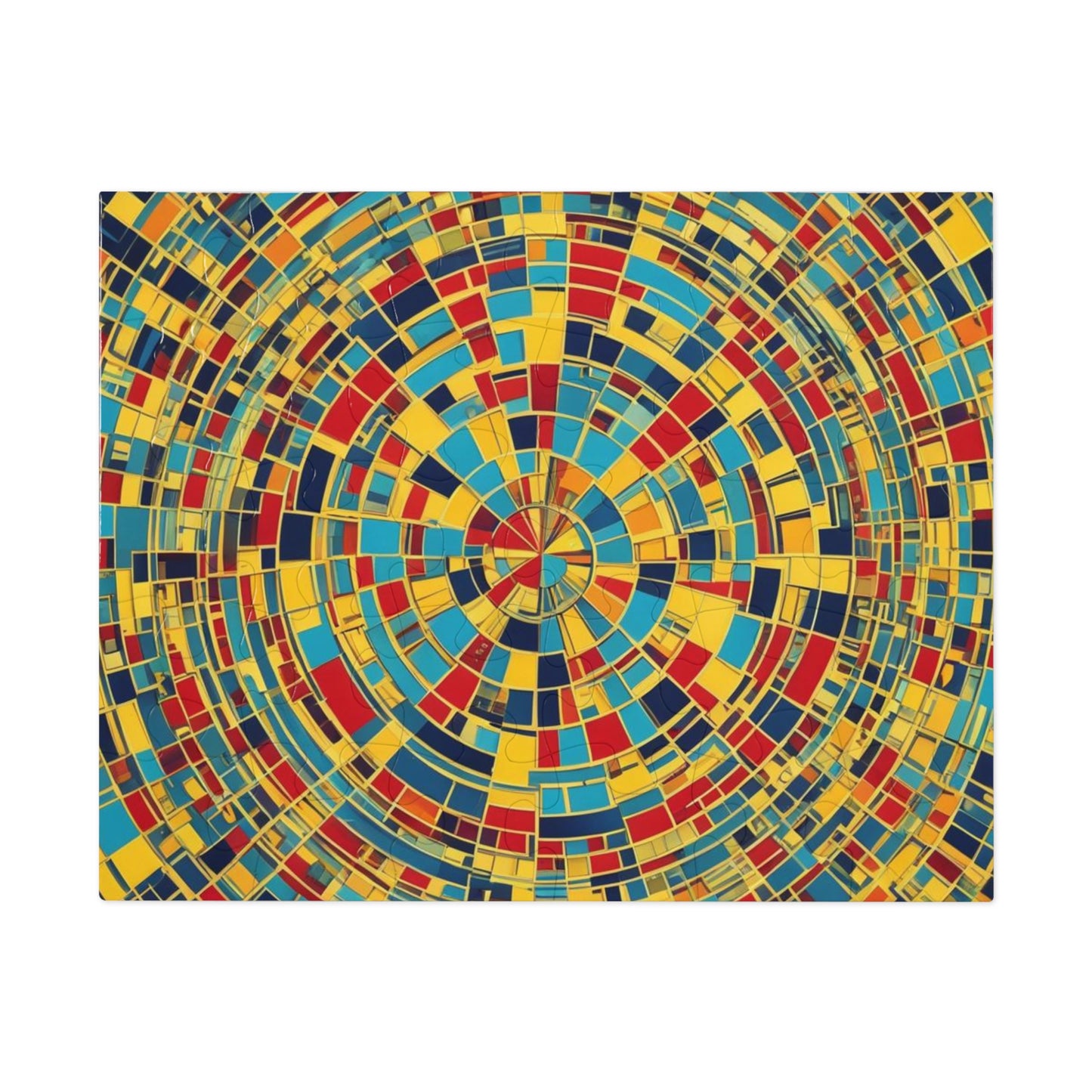 Colorful Abstract Puzzle with Tin various sizes.