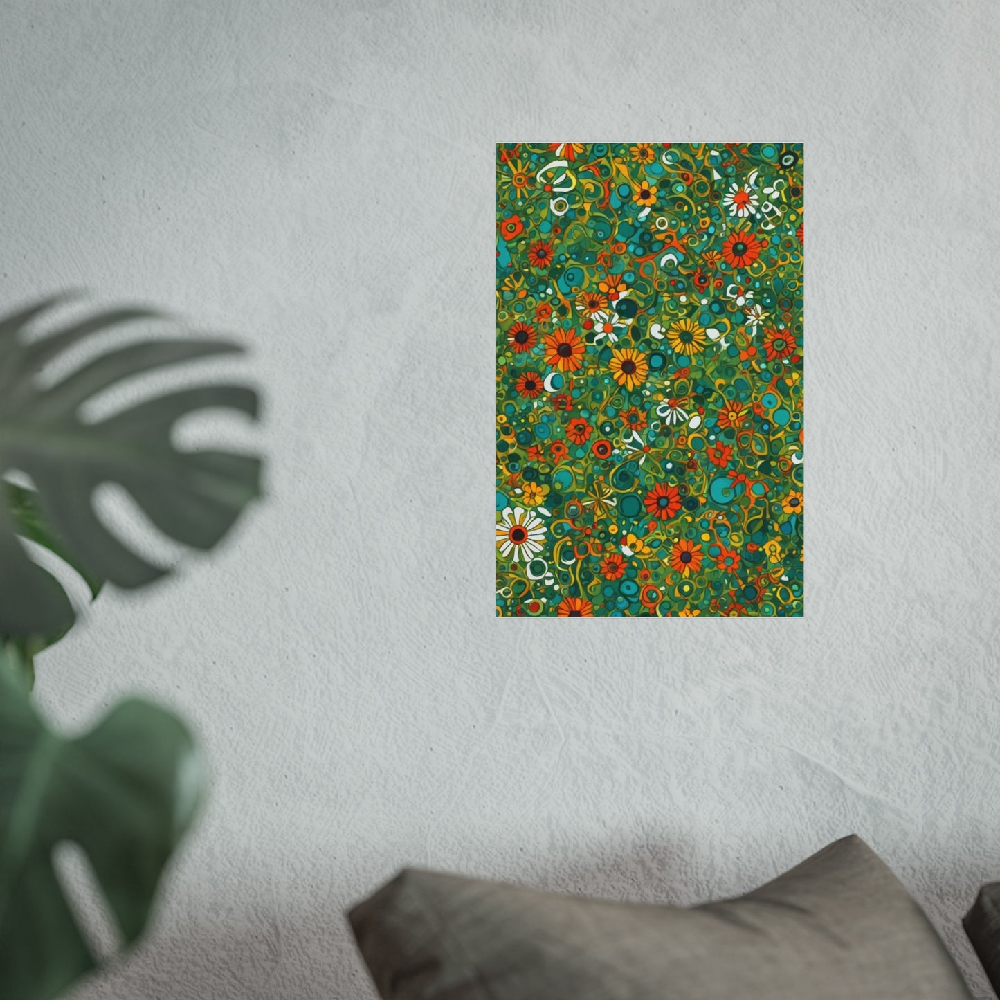 Vibrant Floral Glicée Poster. Various sizes.