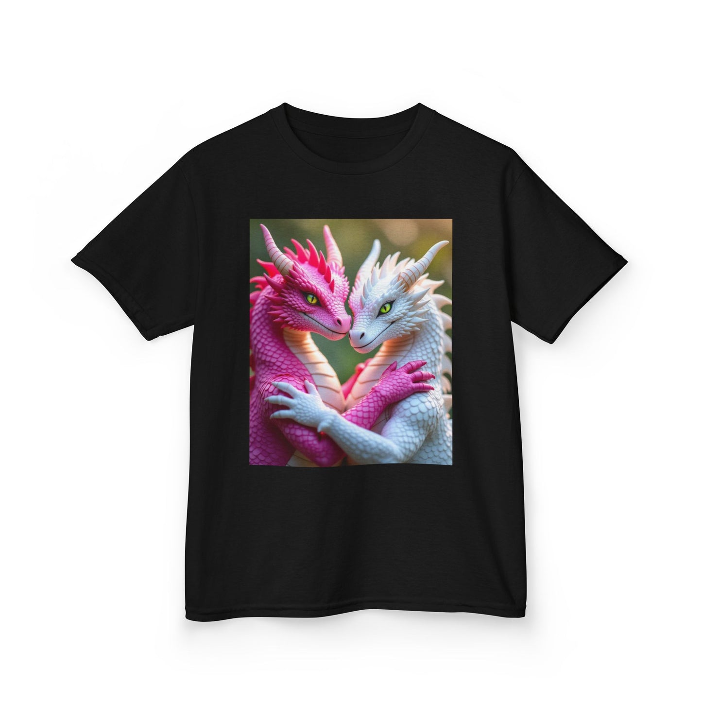 Pink & White Dragons. Fantasy kids T-shirts Kids.