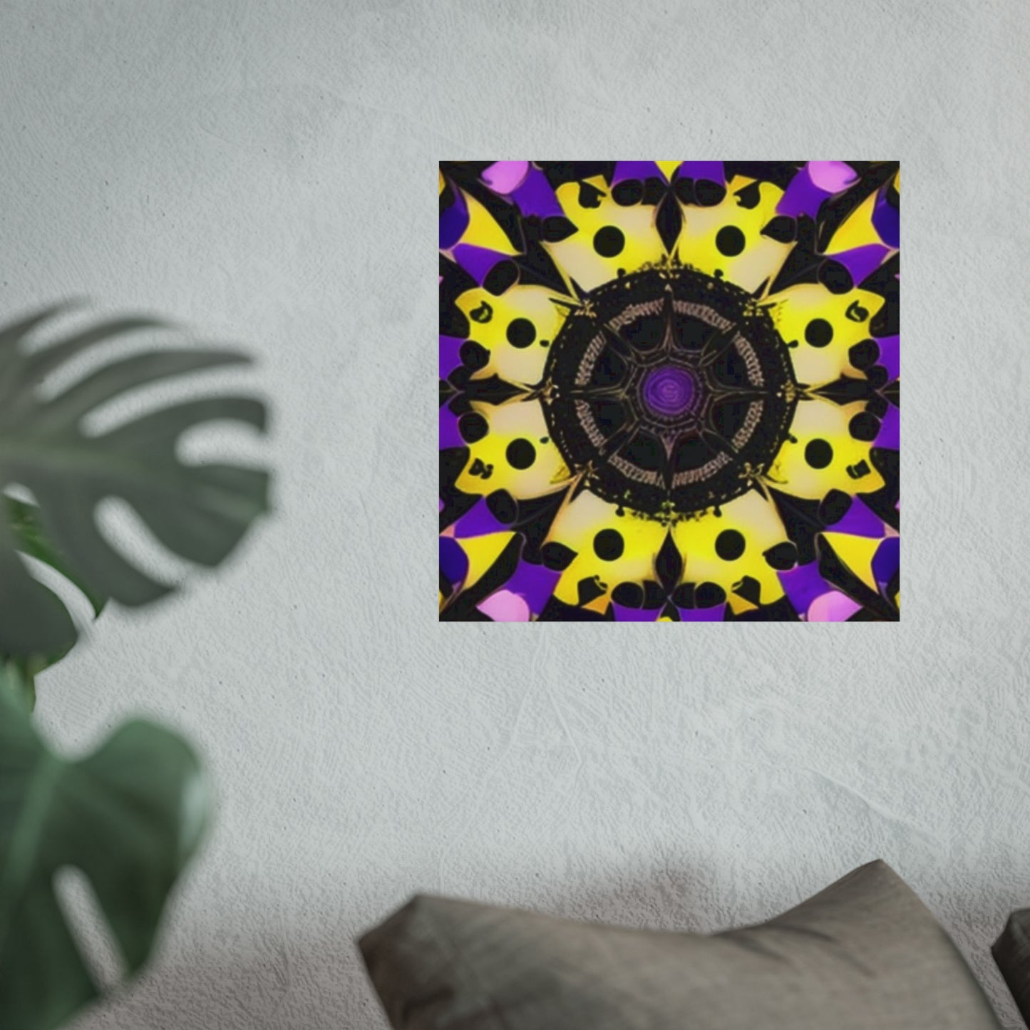 Vibrant Mandala Glicée Poster.