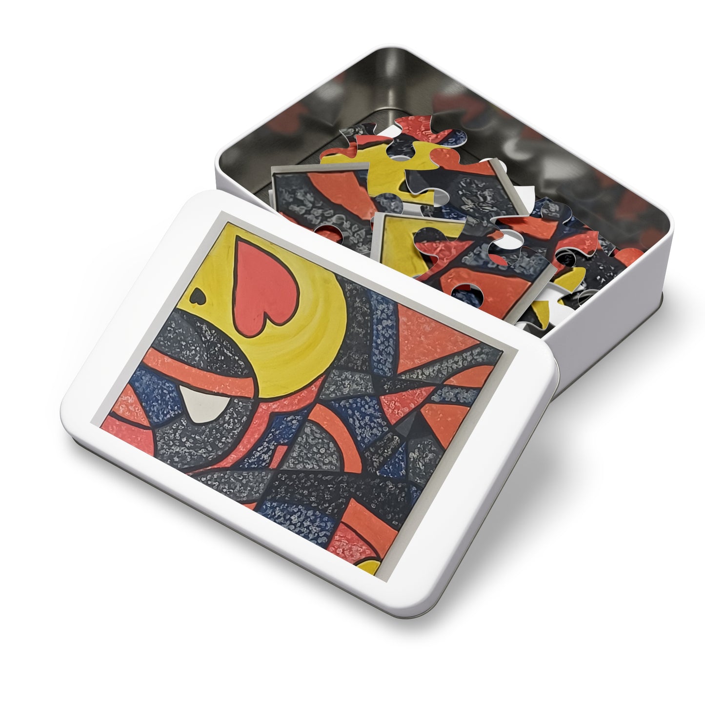 2 HEARTS  30 - 2000 pieces Abstract Puzzle in Tin.