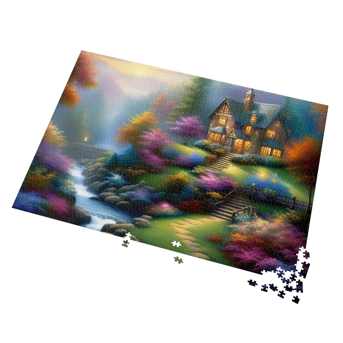 Cozy Rustic cabin puzzle with Tin