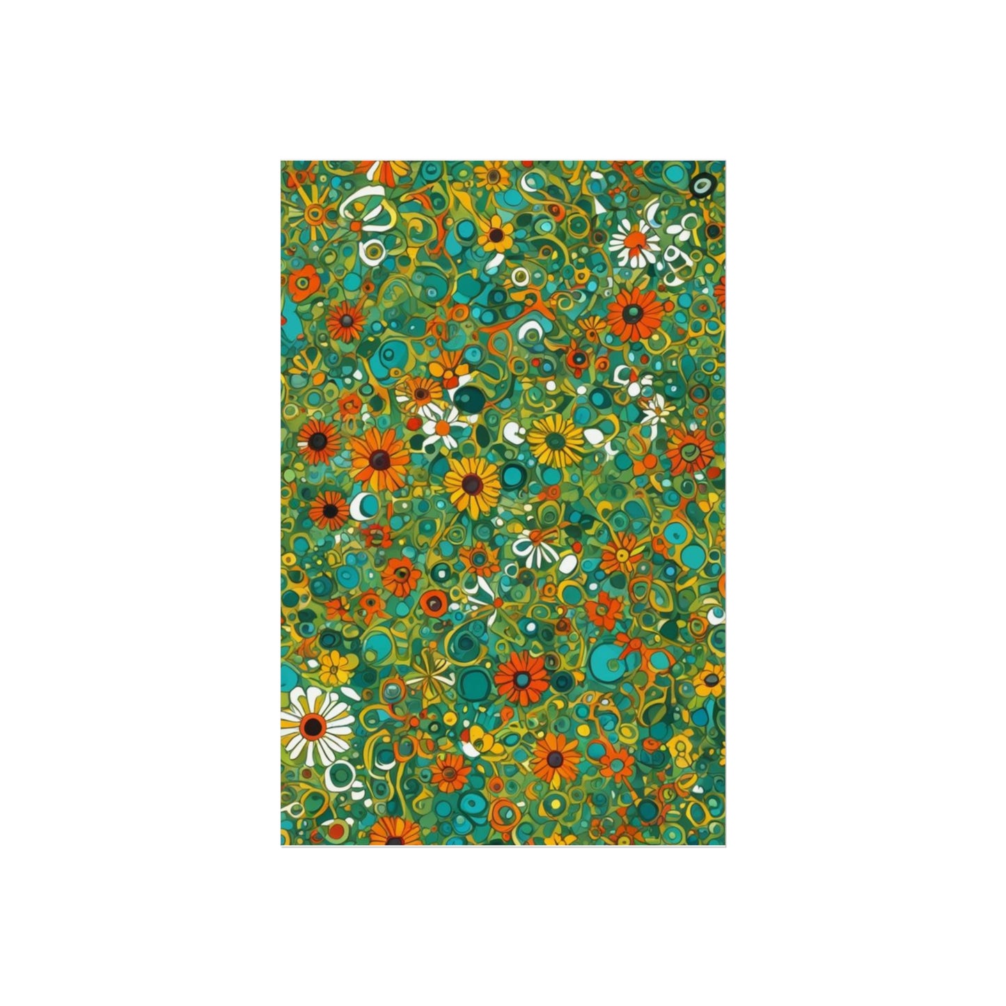 Vibrant Floral Glicée Poster. Various sizes.
