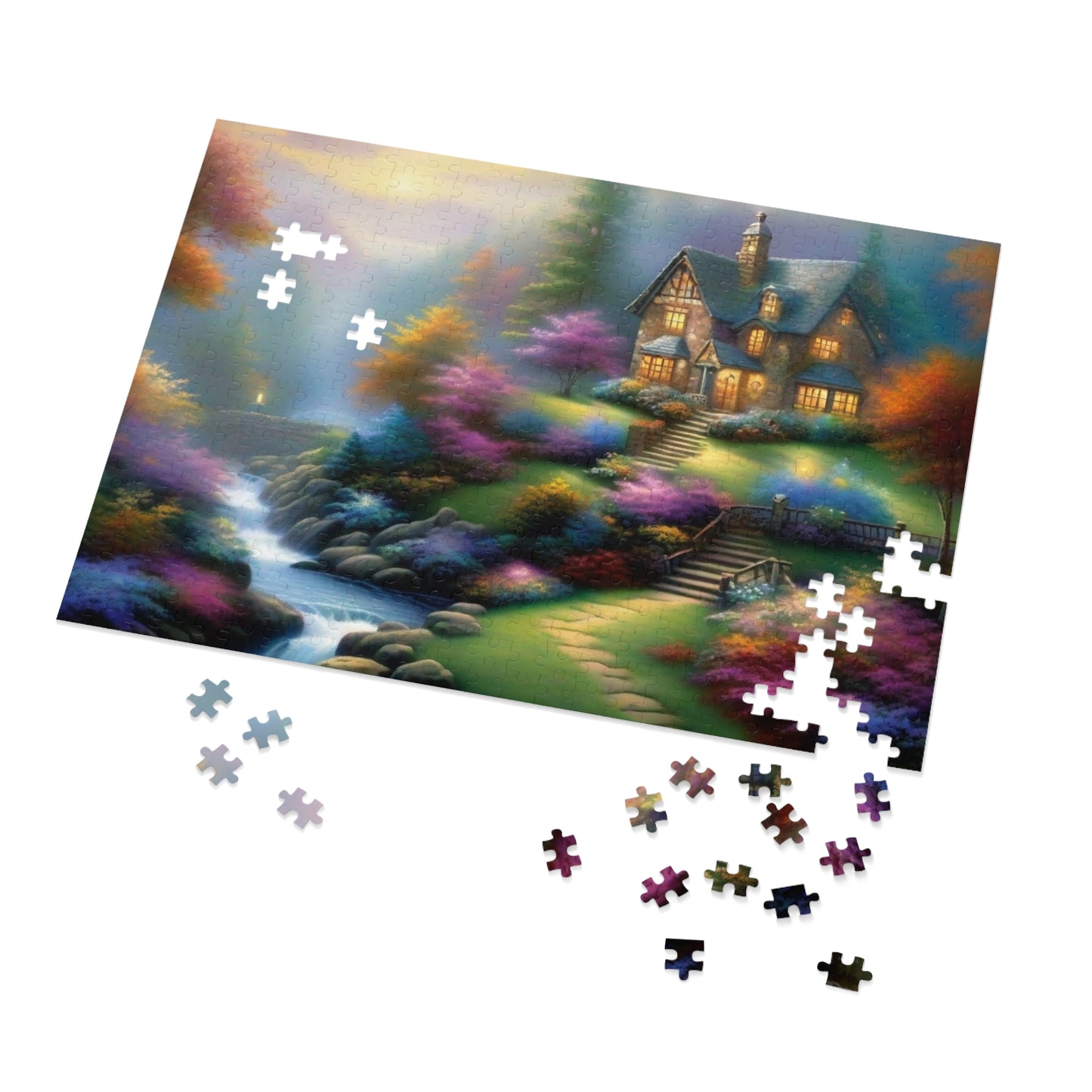 Cozy Rustic cabin puzzle with Tin