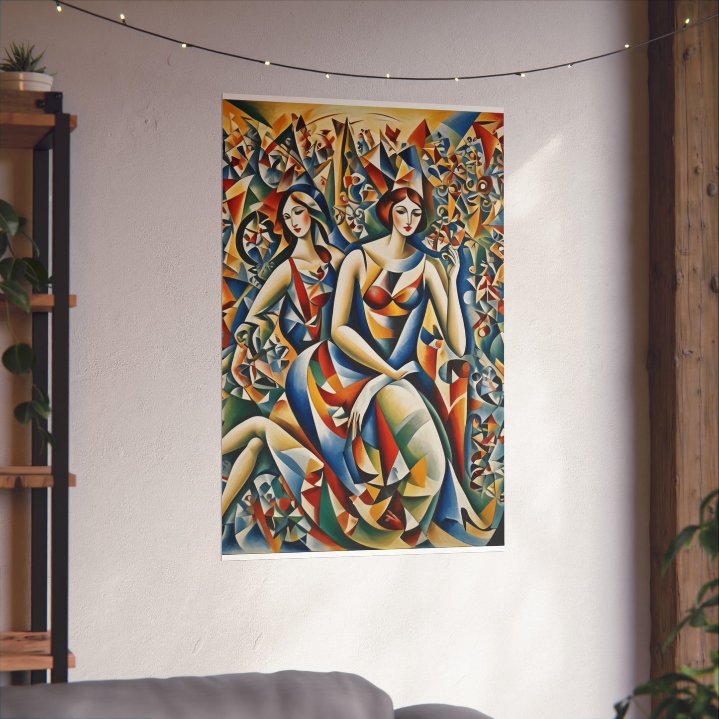 Cubiod 2 ladies Glicée Poster various sizes.