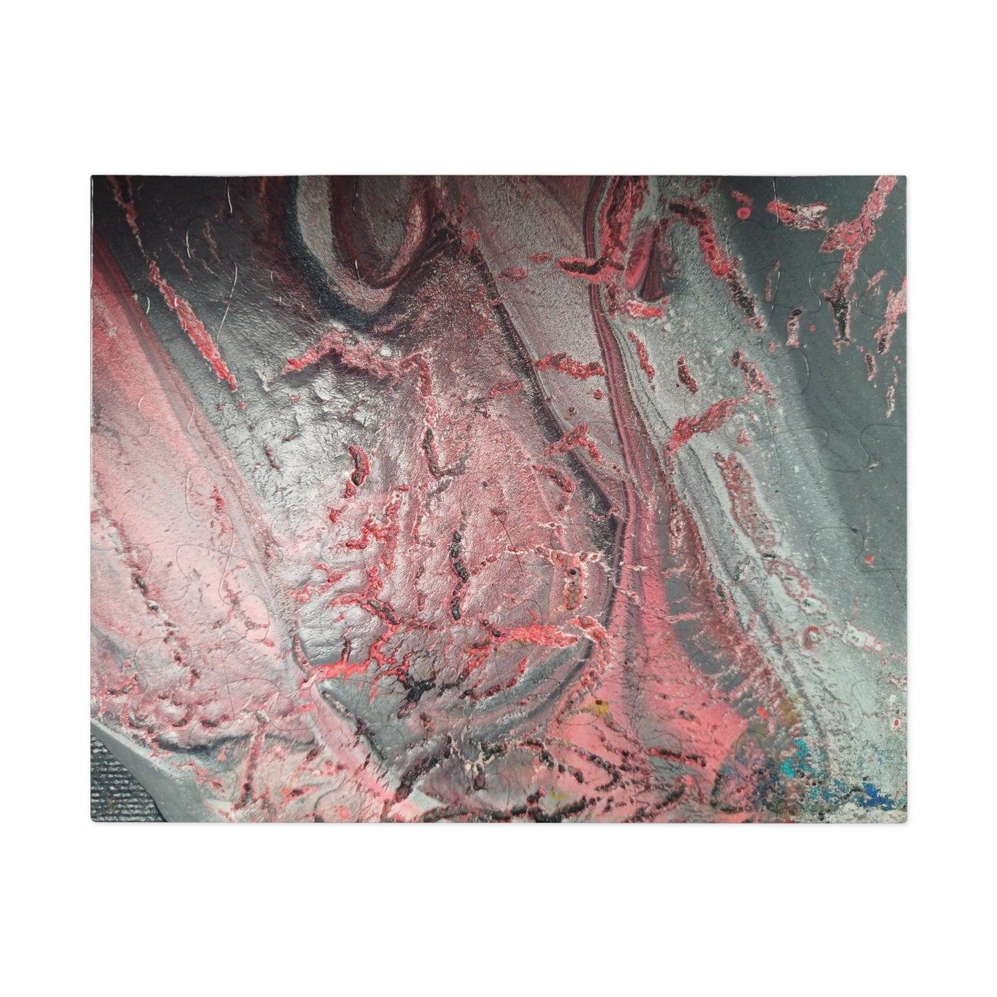 Abstract Pink Splash Jigsaw Puzzle with tin. 6 variants upto 2000 pieces.