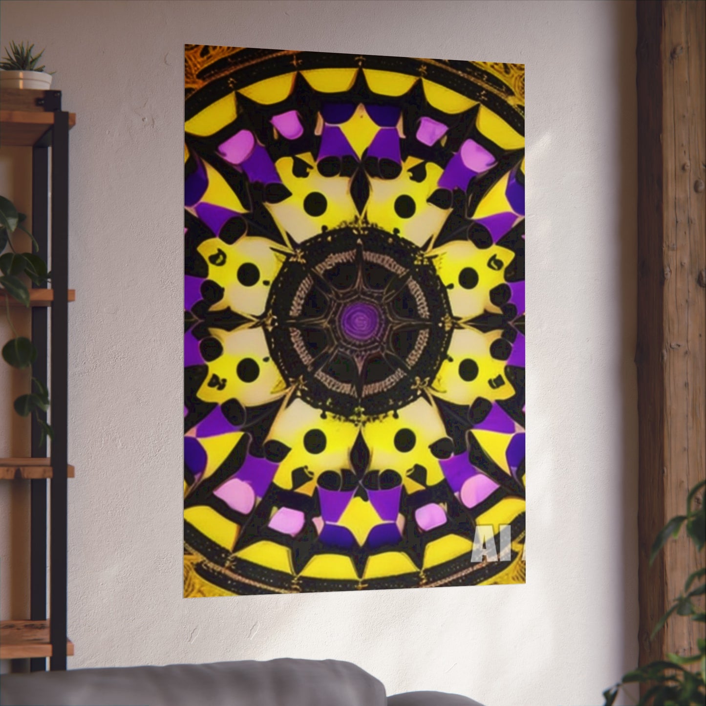Vibrant Mandala Glicée Poster.