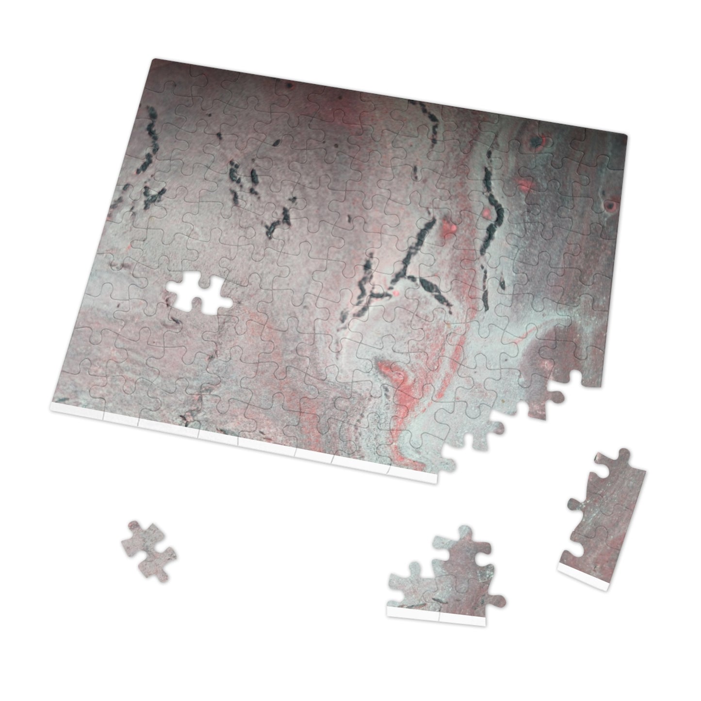 Abstract Pink & Grey Jigsaw Puzzle with Tin, 6 variants upto 2000 pieces.
