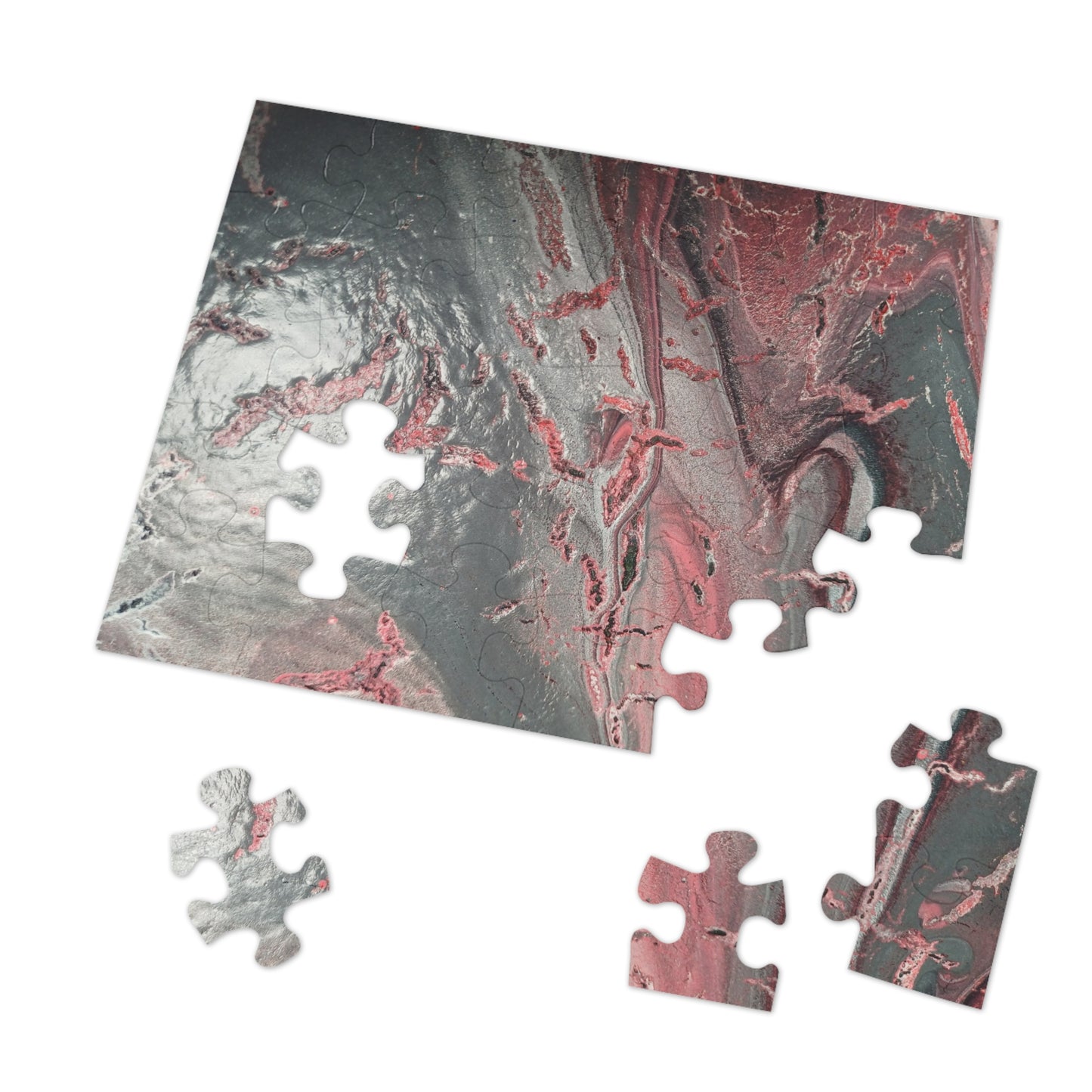 Elegant Grey & Pink Jigsaw Puzzle with Tin - Upto 2000 pieces
