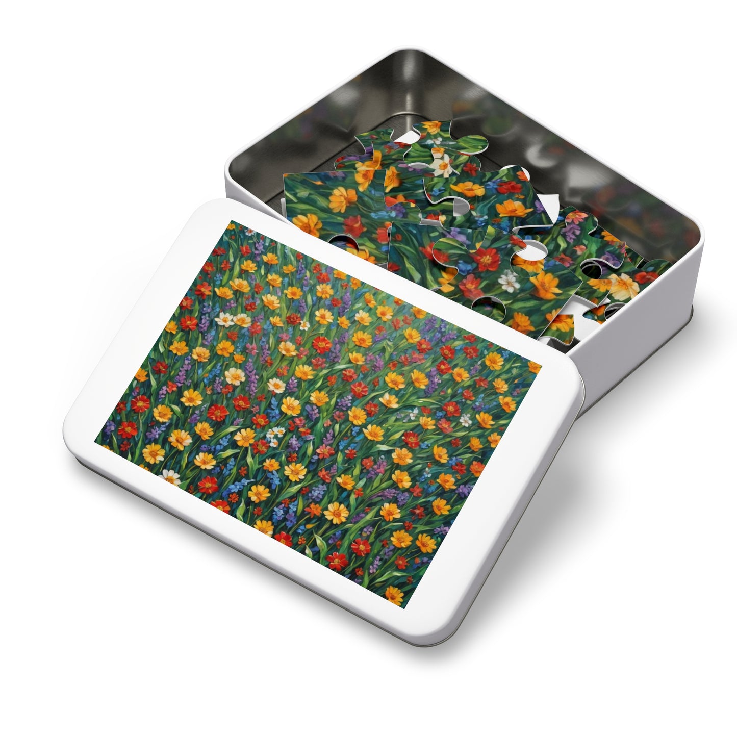 In Bloom Jigsaw Puzzle with Tin.