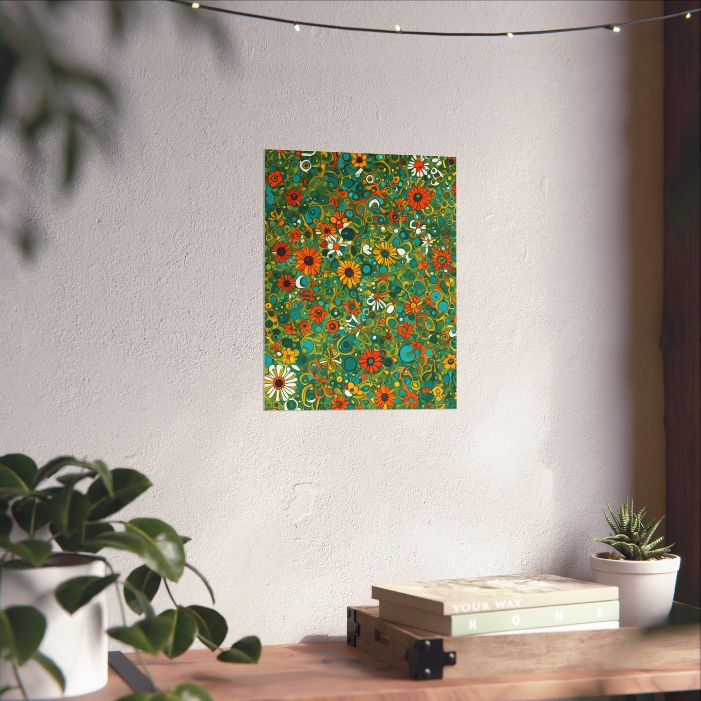 Vibrant Floral Glicée Poster. Various sizes.