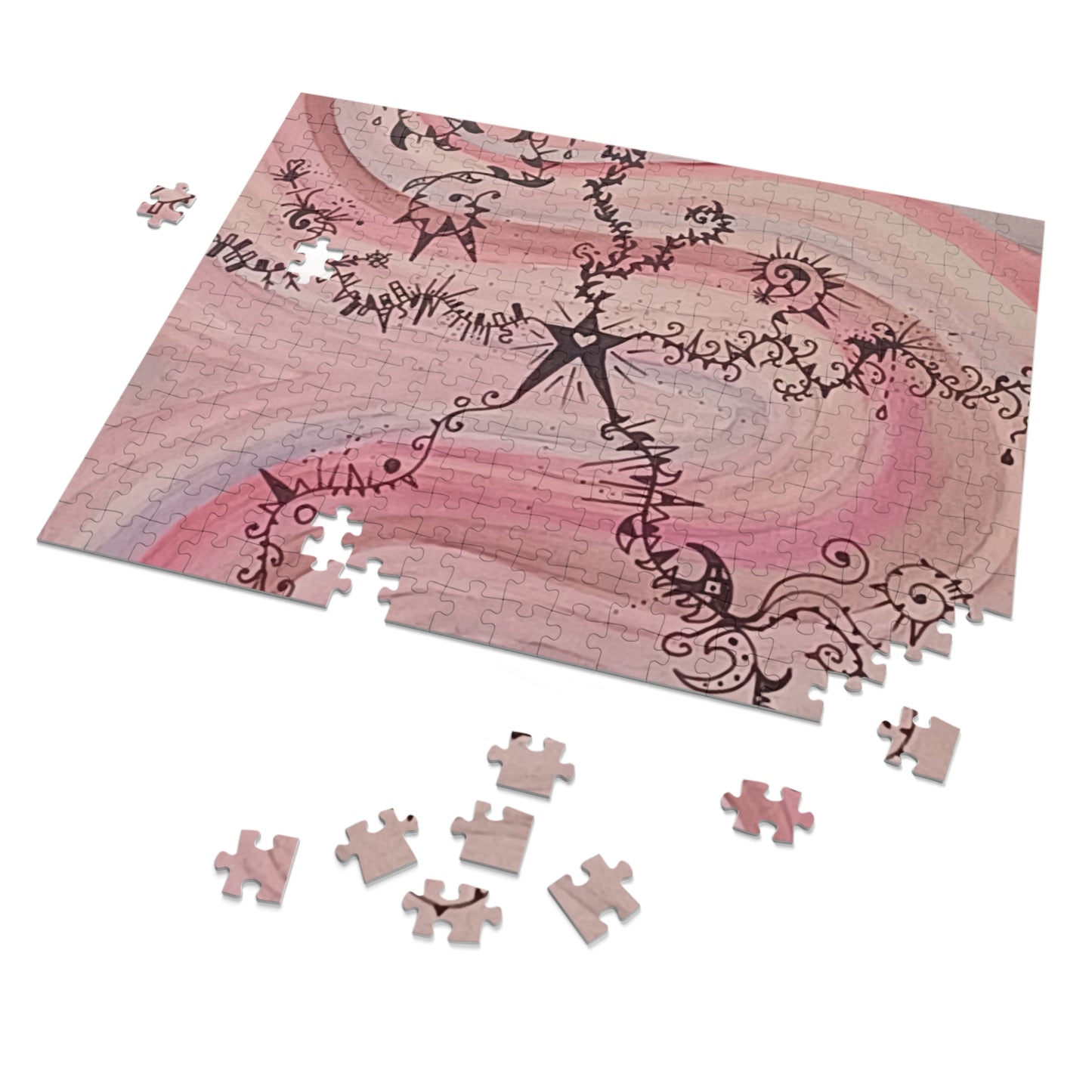 THEN YOU GROW UP.  30 - 2000 pieces Puzzle, Pink  Abstract Art