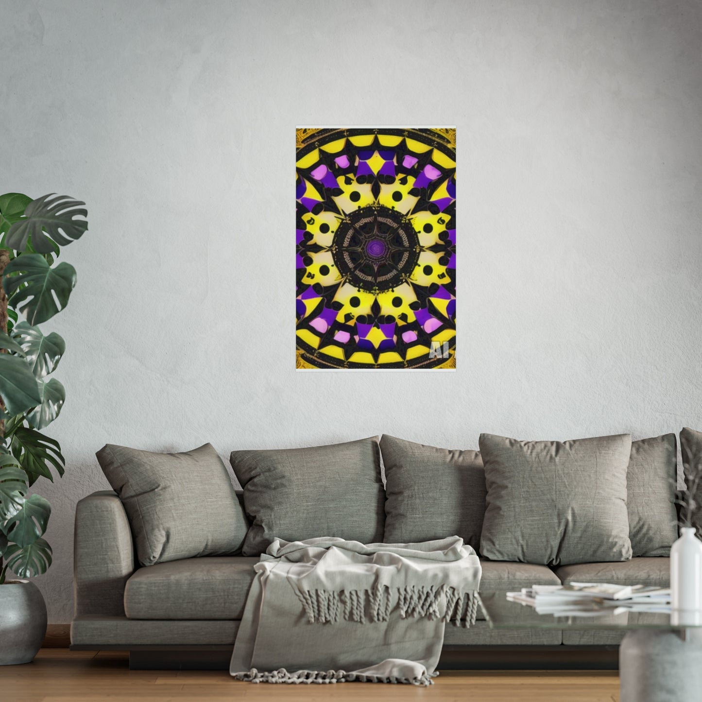 Vibrant Mandala Glicée Poster.