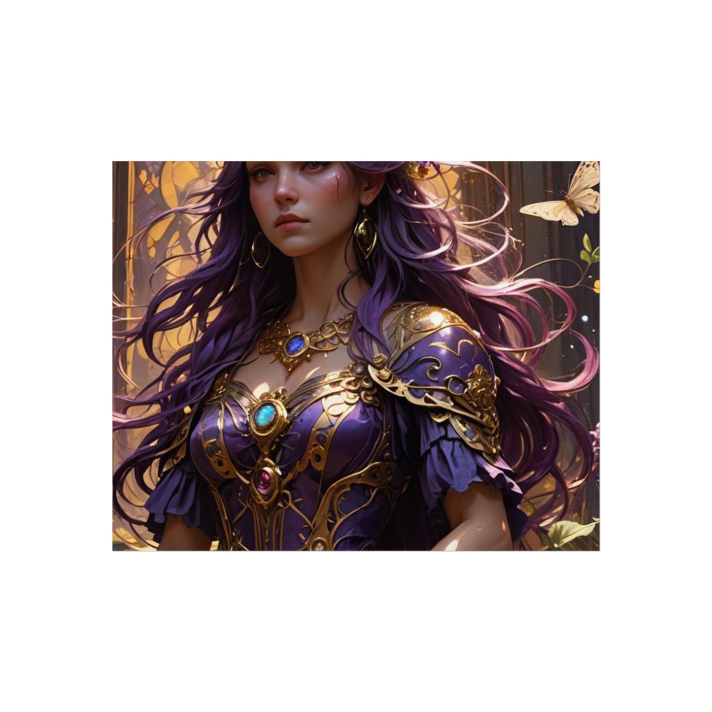 Fantasy Purple Lady Fine Art Poster